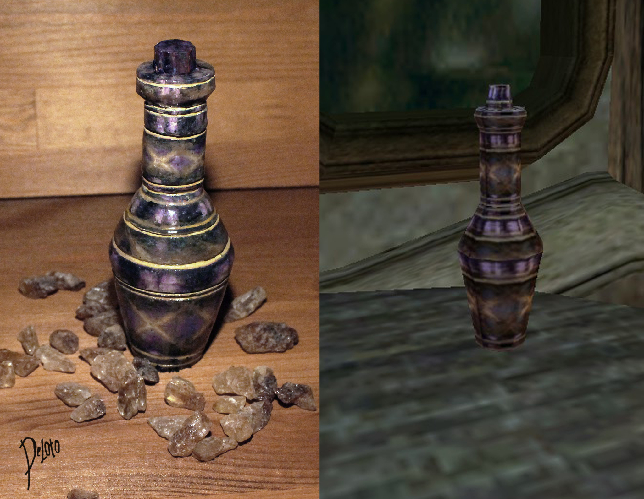 From game to reality - My, The elder scrolls, The Elder Scrolls III: Morrowind, Games, Computer games, Retro Games, Needlework without process, Handmade, Screenshot, Props, Tableware, Flowers, Musical instruments, Longpost