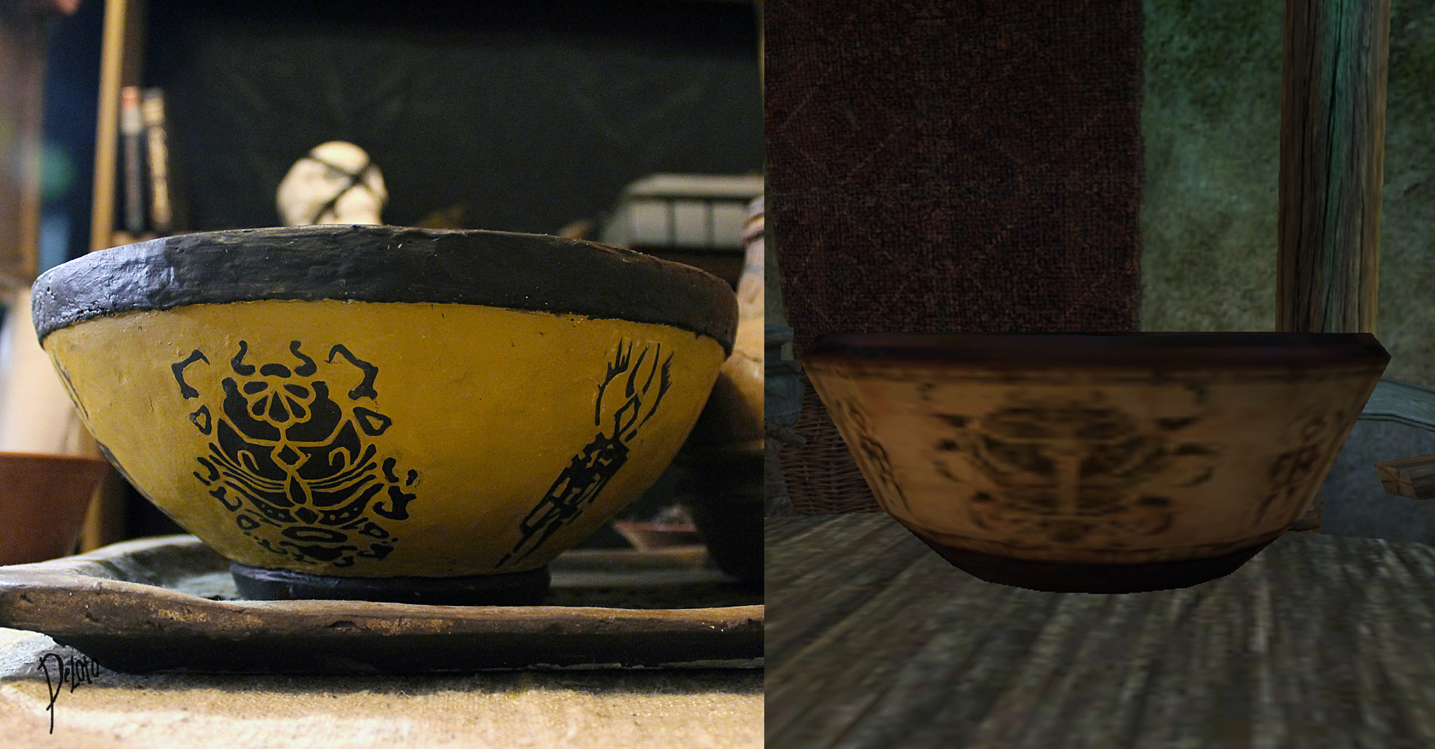 From game to reality - My, The elder scrolls, The Elder Scrolls III: Morrowind, Games, Computer games, Retro Games, Needlework without process, Handmade, Screenshot, Props, Tableware, Flowers, Musical instruments, Longpost