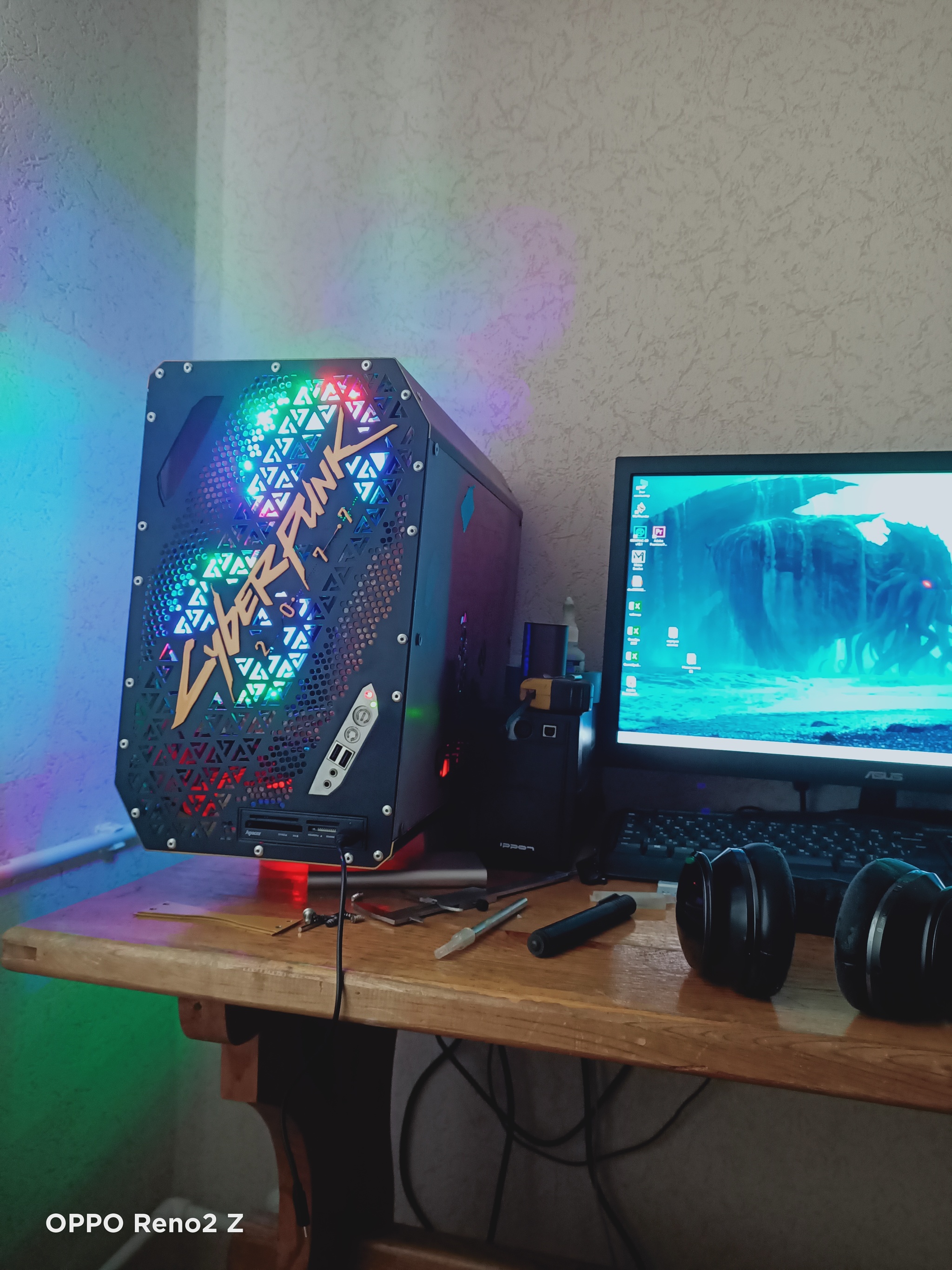 PC case in the style of Cyberpunk 2077, part 1 - My, PC, Modding, Computer, Computer hardware, With your own hands, Longpost, Cyberpunk 2077, Computer games, Needlework with process