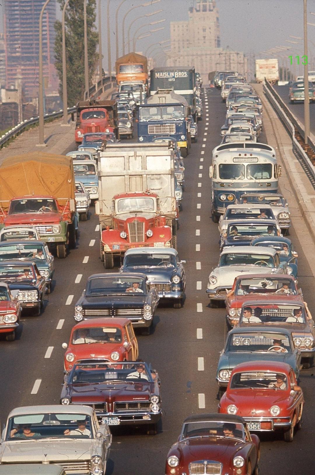 Traffic jam. Toronto, Canada, 1965 - The photo, Auto, Canada, Toronto, 1965, Traffic jams