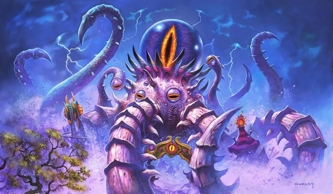 Artwork of the three Ancient Gods for the new expansion for Hearthstone - Madness Fair! Author: Alex Horley - World of warcraft, Warcraft, Blizzard, Game art, Art, Creation, Hearthstone, Ktun, Ancient gods, Alex Horley