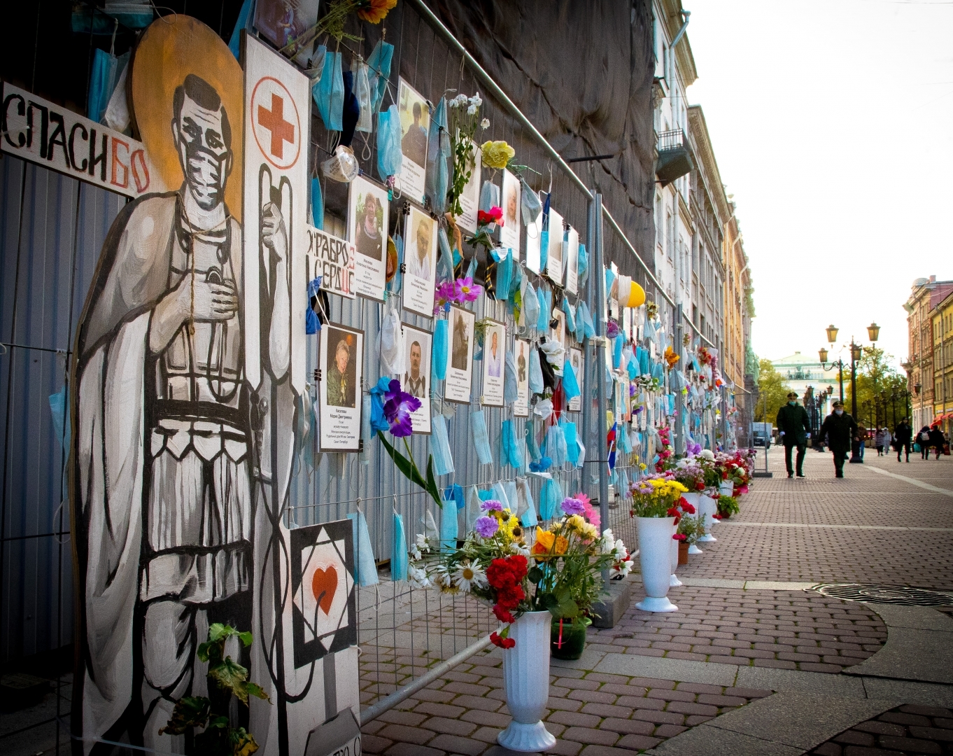 Wall of memory of fallen doctors - The medicine, Doctors, Pandemic, Death, Longpost, Saint Petersburg