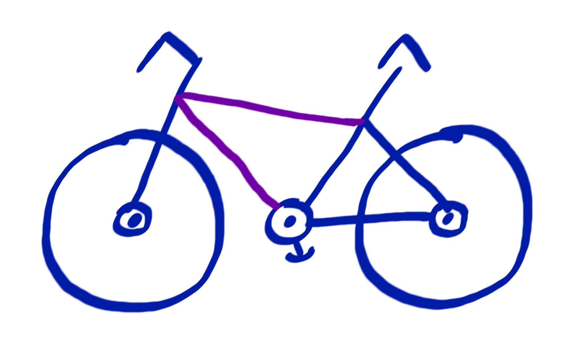 Велосипед схематический рисунок