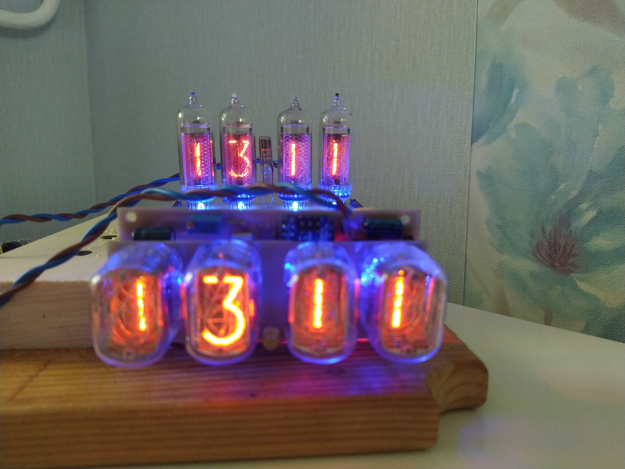 Clock on gas-discharge indicators - My, Clock, Homemade, Electronics, Gas discharge indicators, Nixie clock, Longpost