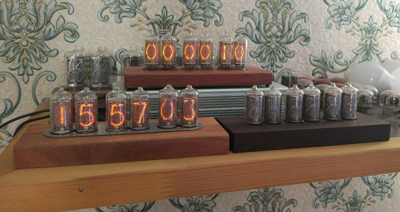 A short post about assembling a tube clock on IN-8-2 - My, Homemade, With your own hands, Needlework with process, Presents, Clock, Wood, Electronics, Longpost