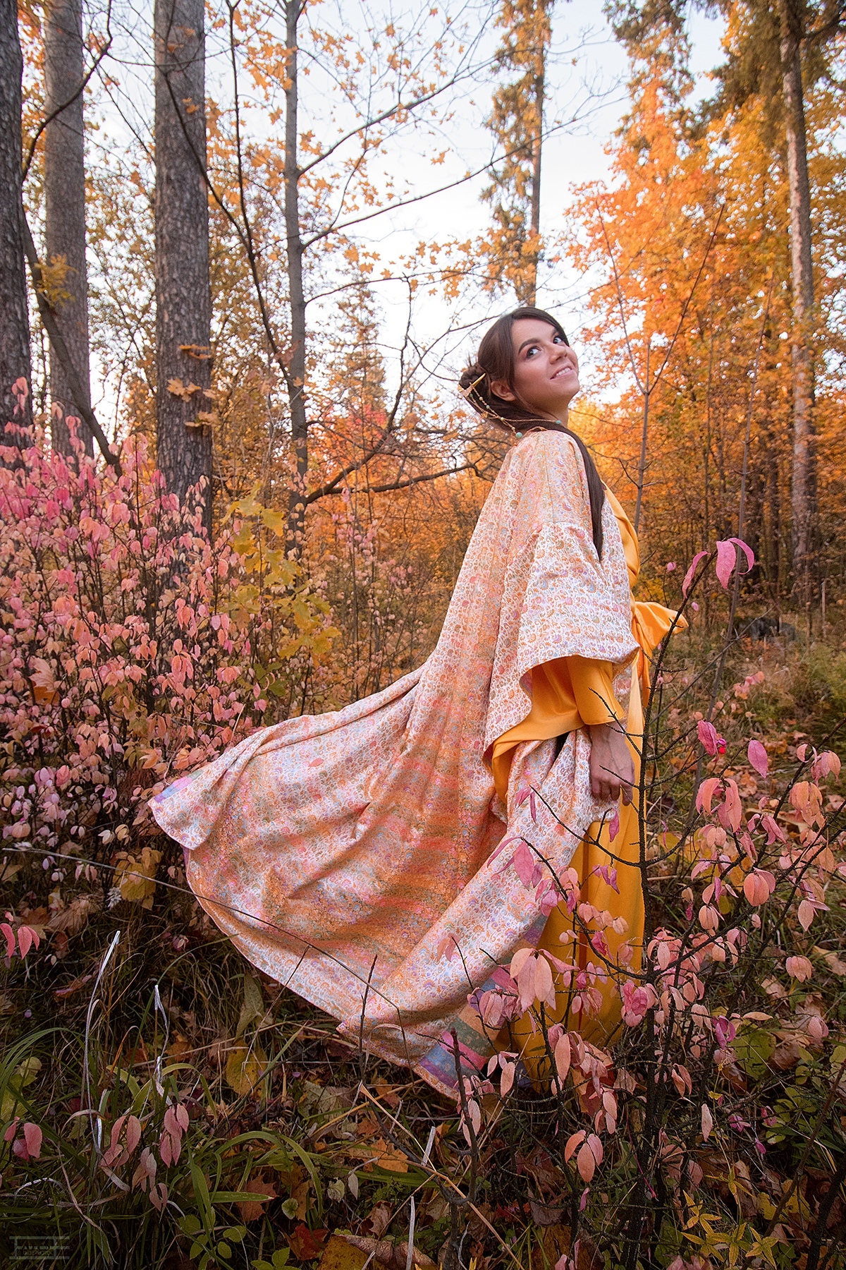 About how we adjusted the Japanese traditional costume to Udmurt realities - My, Longpost, Needlework without process, Beautiful girl, Kimono, Sewing