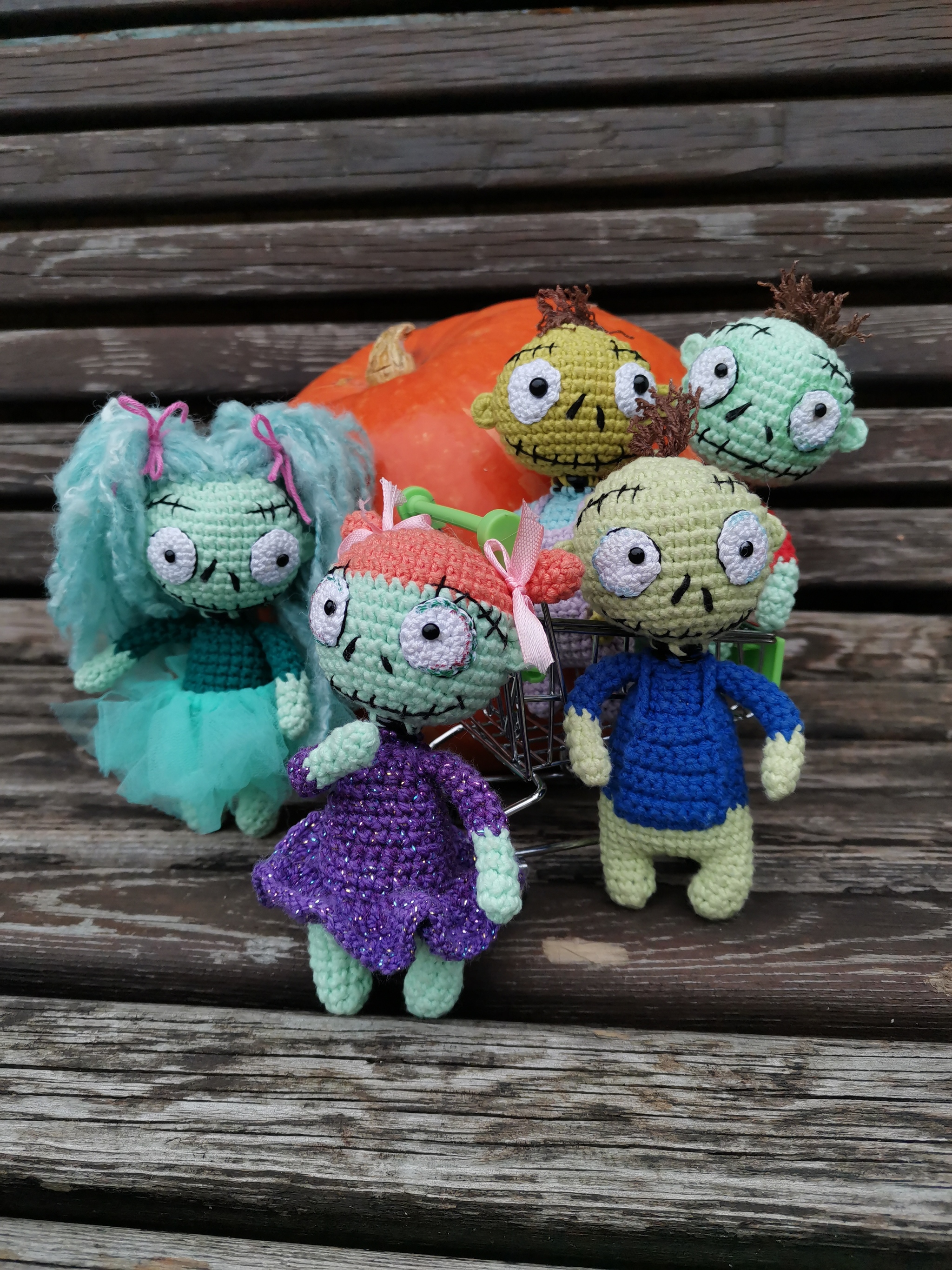 Zombie - My, Needlework, Knitting, Knitted toys, Toys, Zombie, Longpost, Halloween, Needlework without process