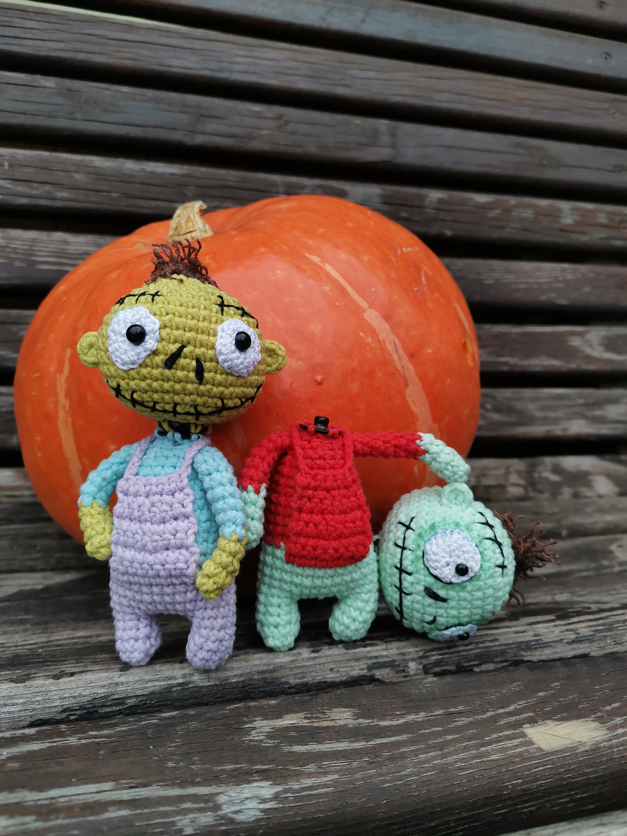 Zombie - My, Needlework, Knitting, Knitted toys, Toys, Zombie, Longpost, Halloween, Needlework without process