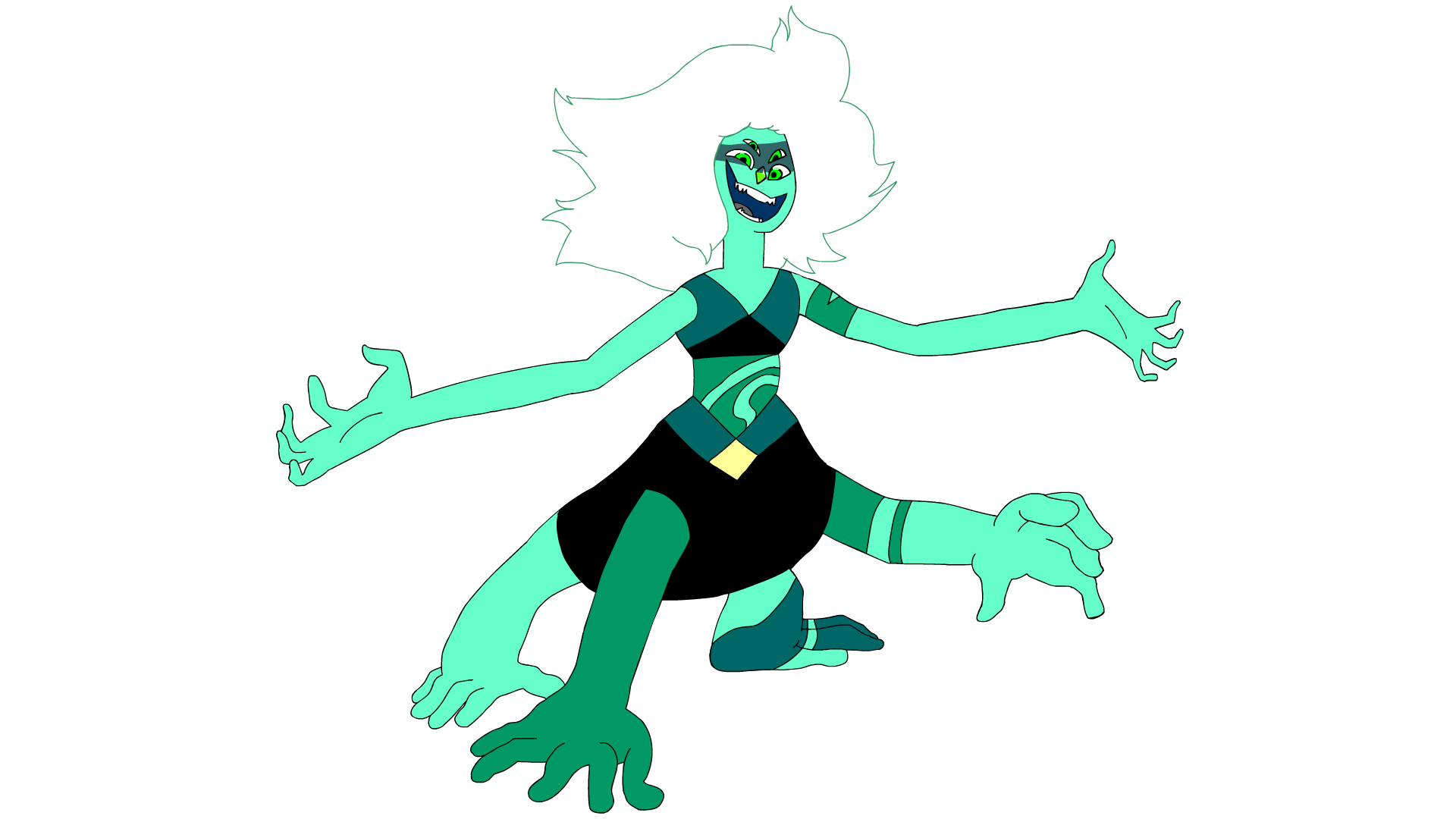 Steven universe art's - My, Steven universe, Pink Diamond, Blue Diamond, Malachite