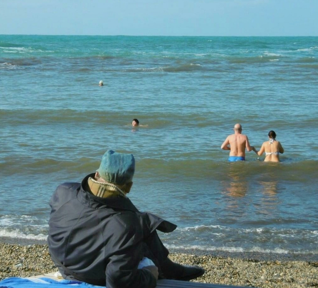 Autumn contrasts - My, Anapa, Sea, Beach, Contrast