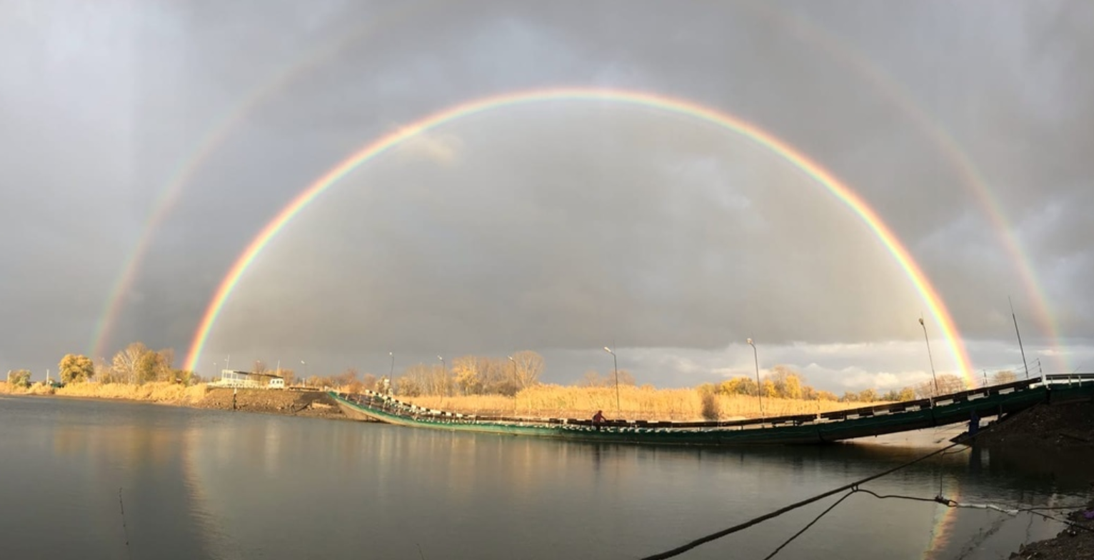 Радуга - Моё, Радуга, Река, Фотография