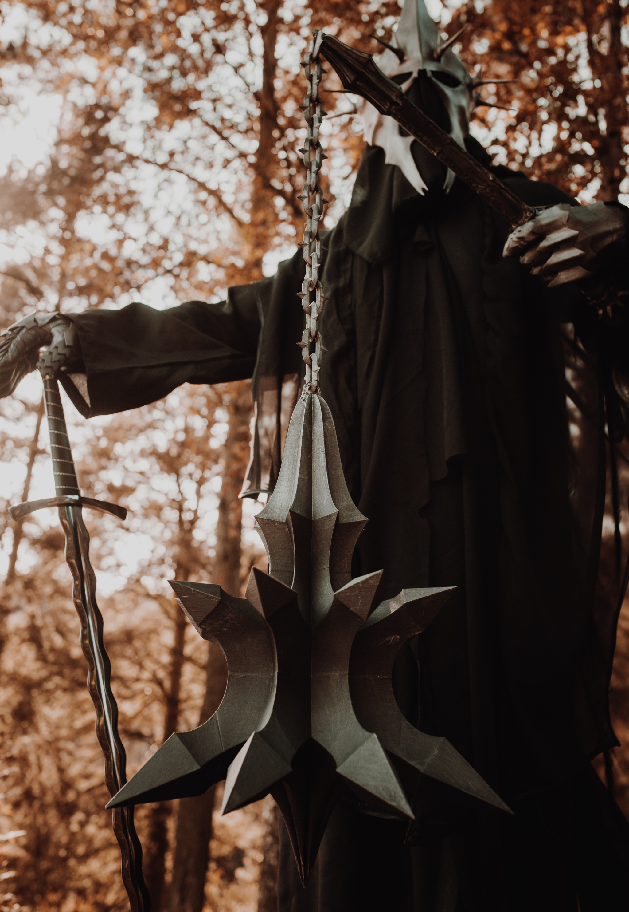 Morgenstern (club) of the necromancer king from the film “The Lord of the Rings” - My, Nazgul, Lord of the Rings, Mace, Cosplay, 3D, 3D печать, 3D printer, Morgenstern, The photo, Photographer, Longpost