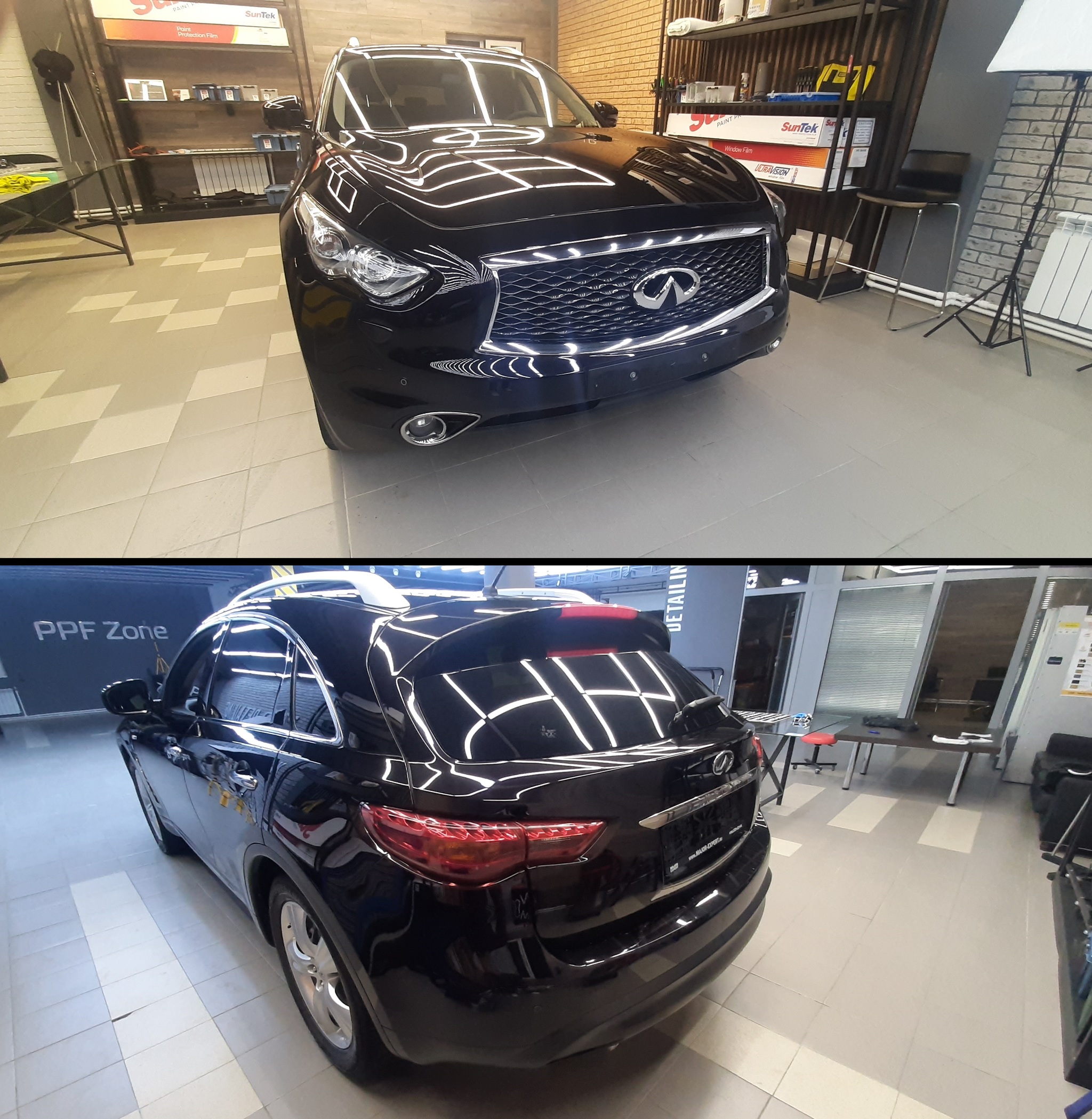 Infinity FX-37. Matte black. The best use of car vinyl - My, Autovinyl, Detaling, Car taping, Film, Auto, Styling, Painting, Mat, Longpost, Infinity