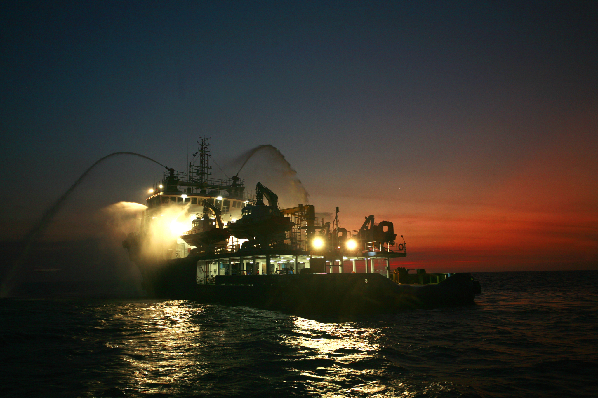 My work place - My, Sea, Vessel, Sunset, Longpost, The photo