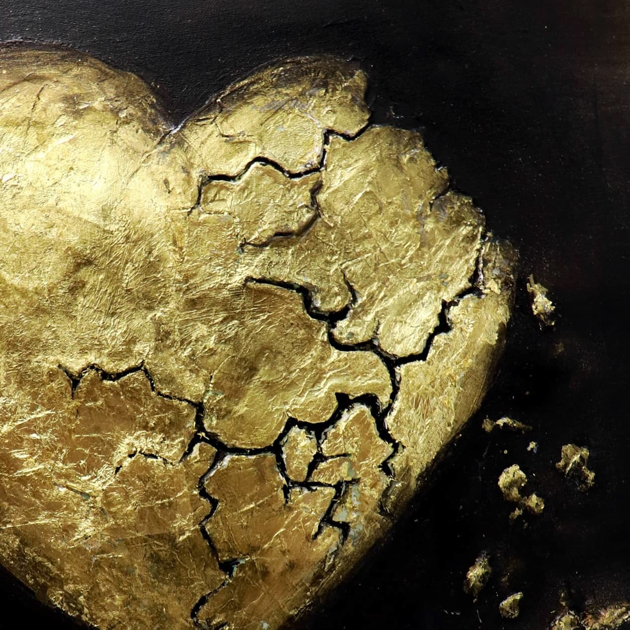 Interior painting broken heart - My, Interior painting, Painting, Heart, Love, Modern Art, Longpost