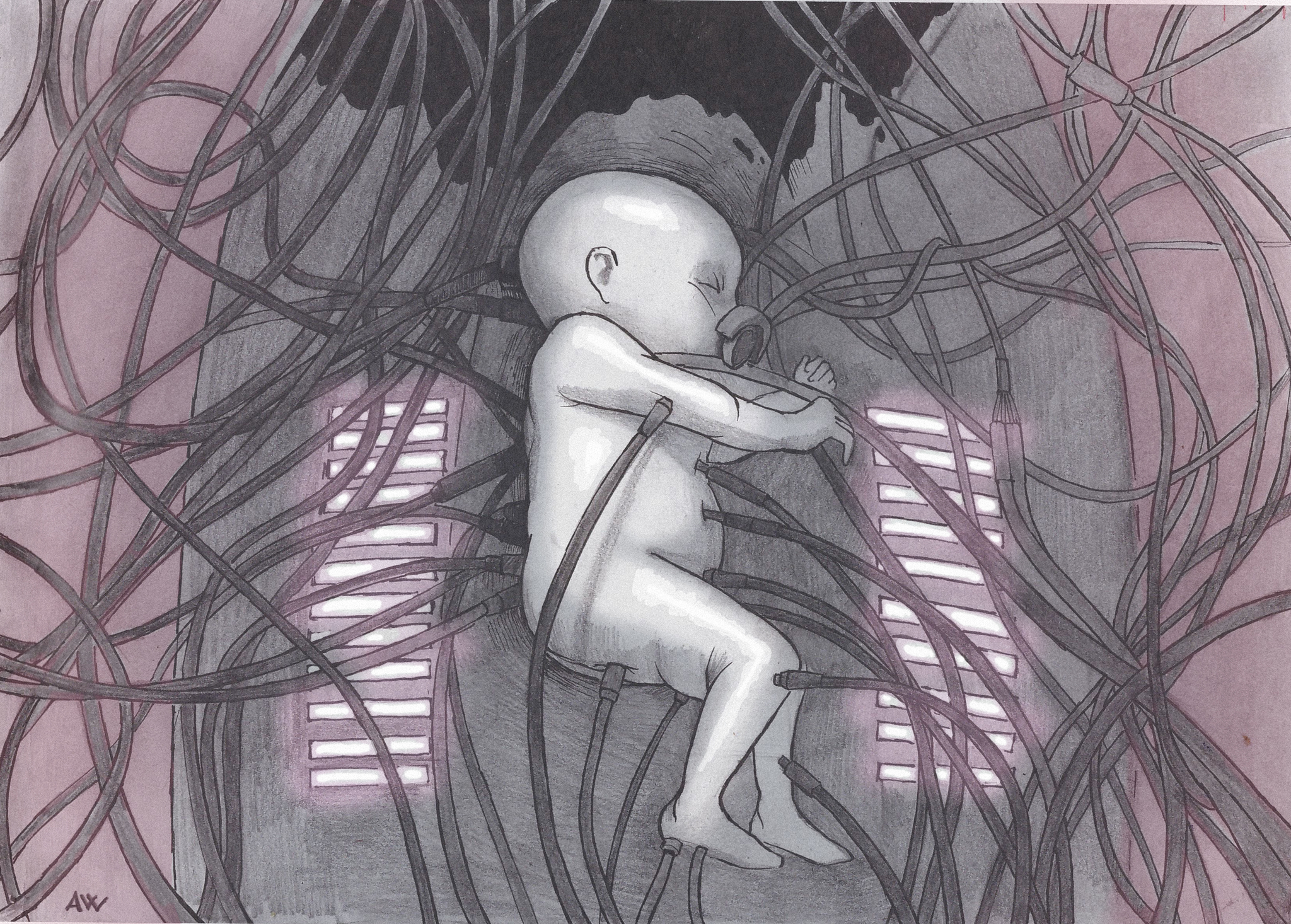 Motherless child - My, Alien_weather, Drawing, Graphics