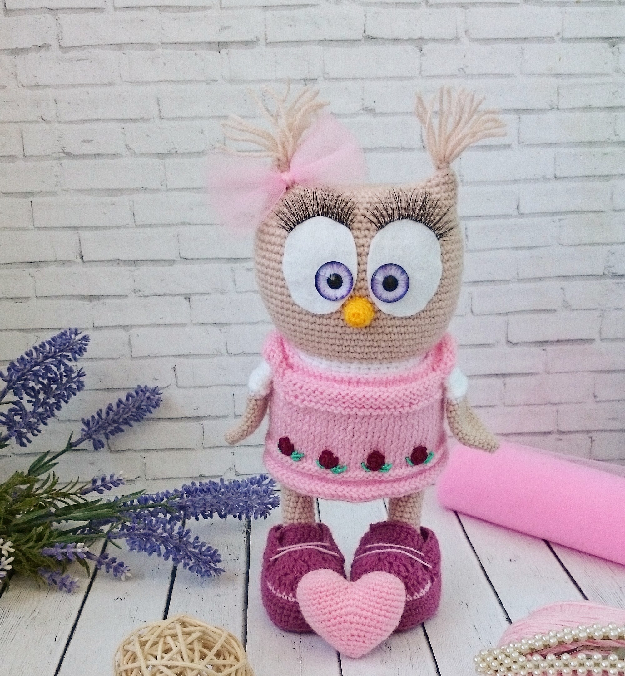 Owl family - My, Amigurumi, Crochet, Knitted toys, Needlework without process, Hobby, Knitting, Longpost