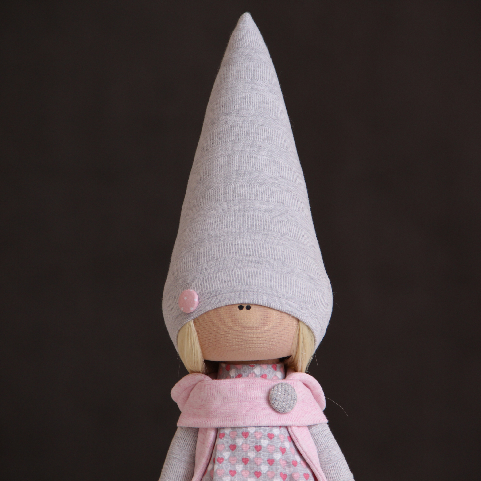 Gray gnome - My, Needlework without process, Textile doll, Hobby, Handmade, Tilde, Creation, Longpost