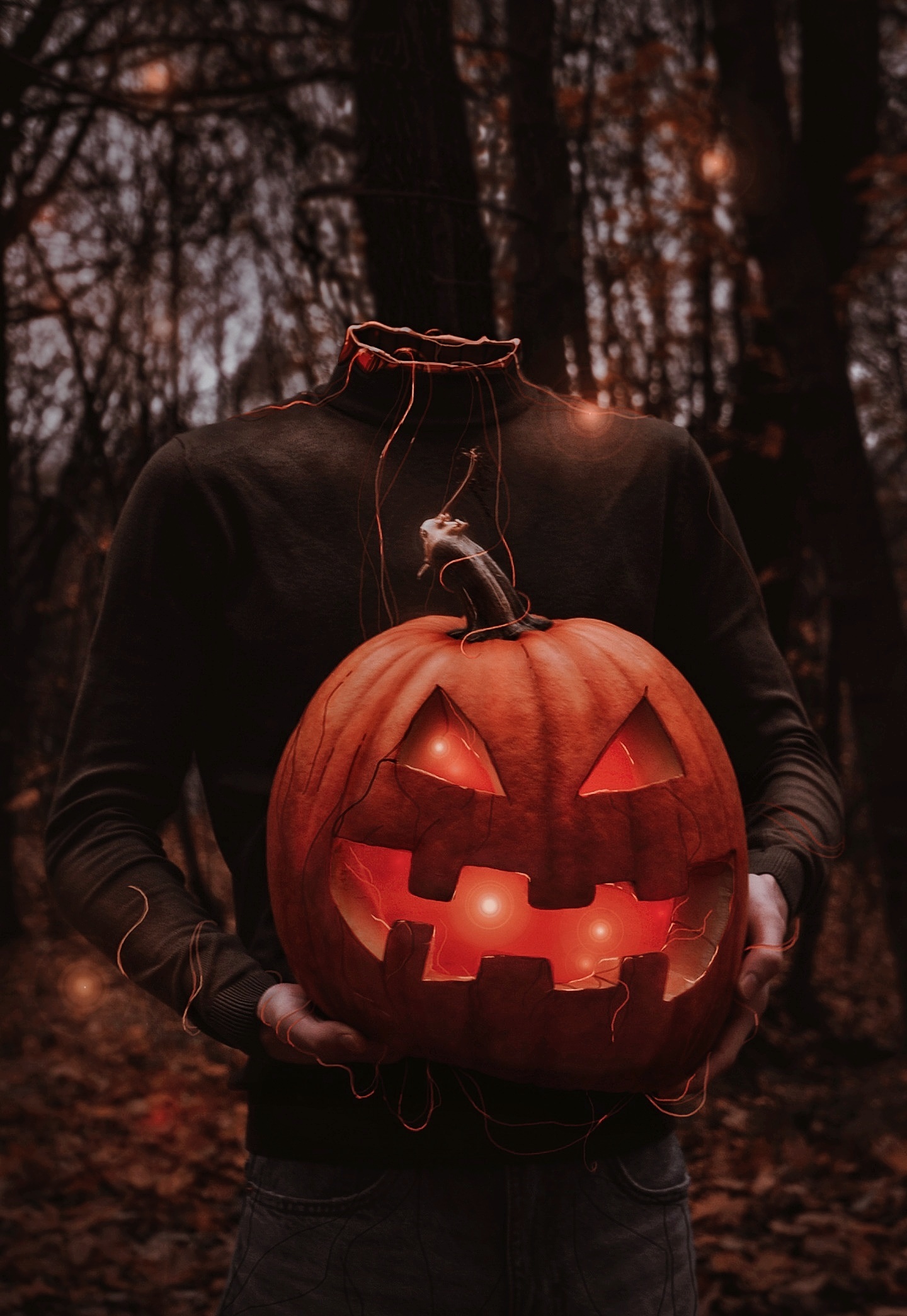 Shooting with a pumpkin - My, The photo, Photographer, Photoshop master, PHOTOSESSION, Atmosphere, Forest, Horror, Friday the 13th, Black Friday, Filming, Creation, Mystic, Pumpkin, Photo processing, Beginning photographer, Professional, Photoshop, Nature, Moscow, Longpost