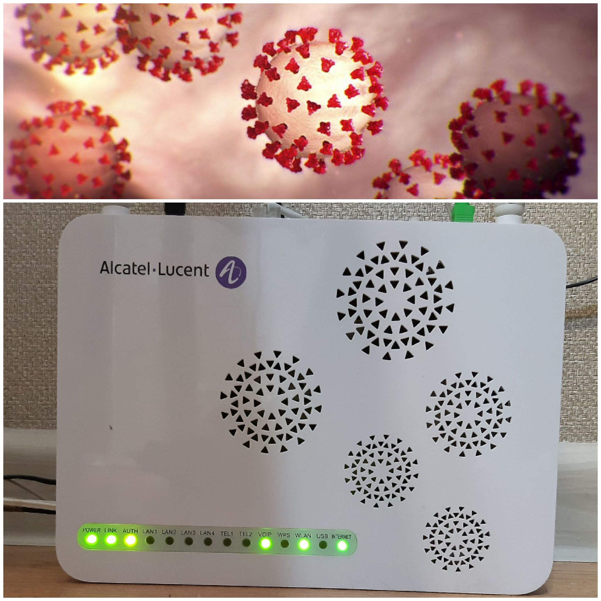 Router Covid - My, Router, Pareidolia, Coronavirus