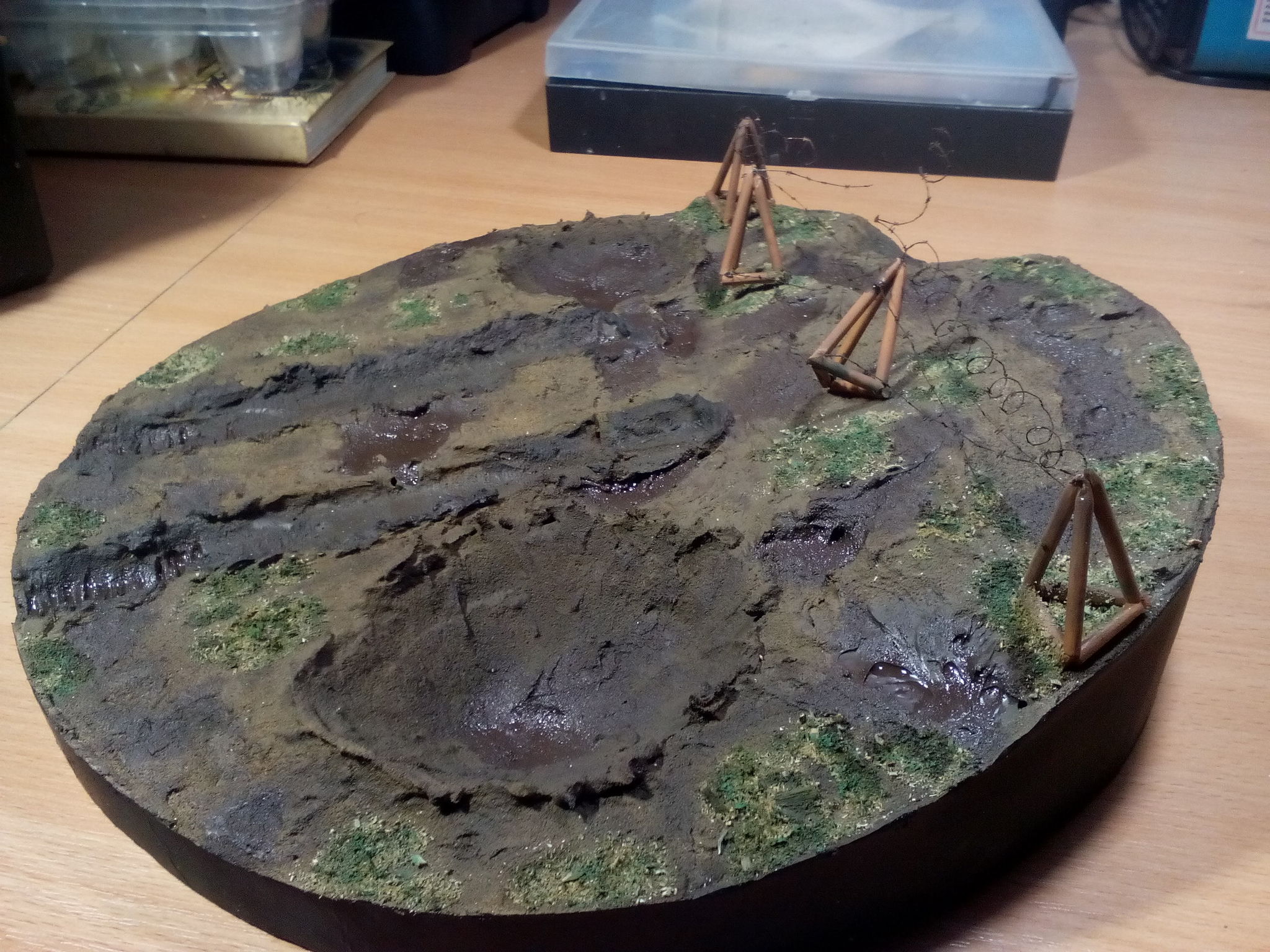 Gas near Soissons. Stage 3. Diorama base (1/35 homemade). Assembly Notes - My, Stand modeling, Diorama, Needlework with process, With your own hands, Hobby, Miniature, World War I, Painting, Needlework, Longpost