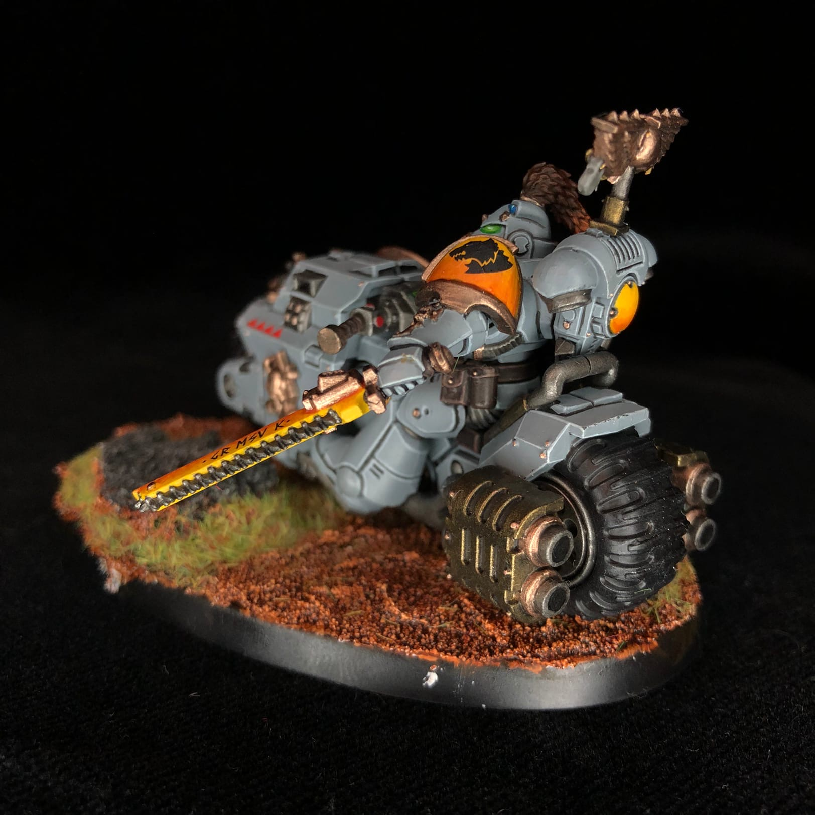 Volchara on a moped! - My, Wh miniatures, Warhammer 40k, Space wolves, Adeptus Astartes, Hobby, Art, Longpost