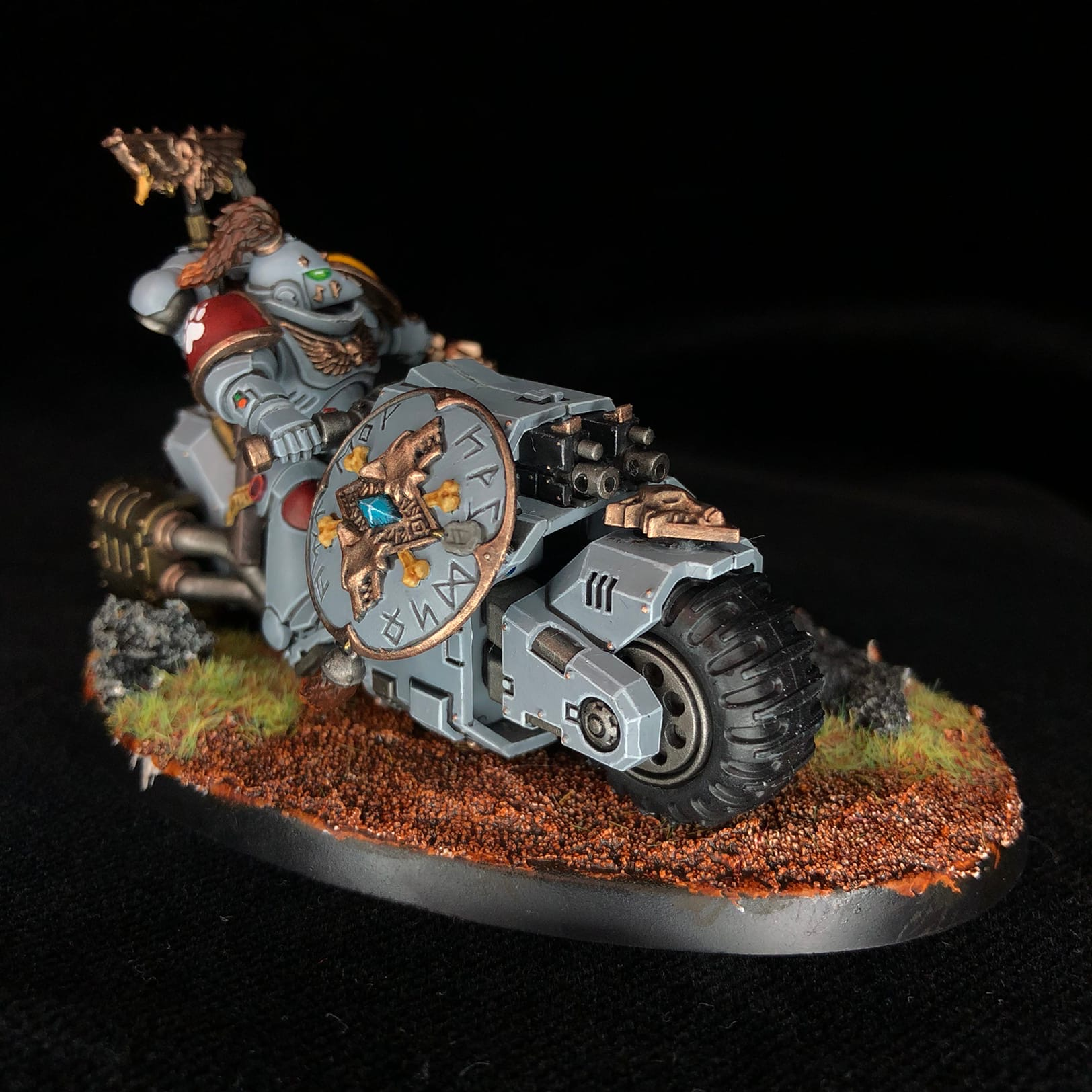 Volchara on a moped! - My, Wh miniatures, Warhammer 40k, Space wolves, Adeptus Astartes, Hobby, Art, Longpost