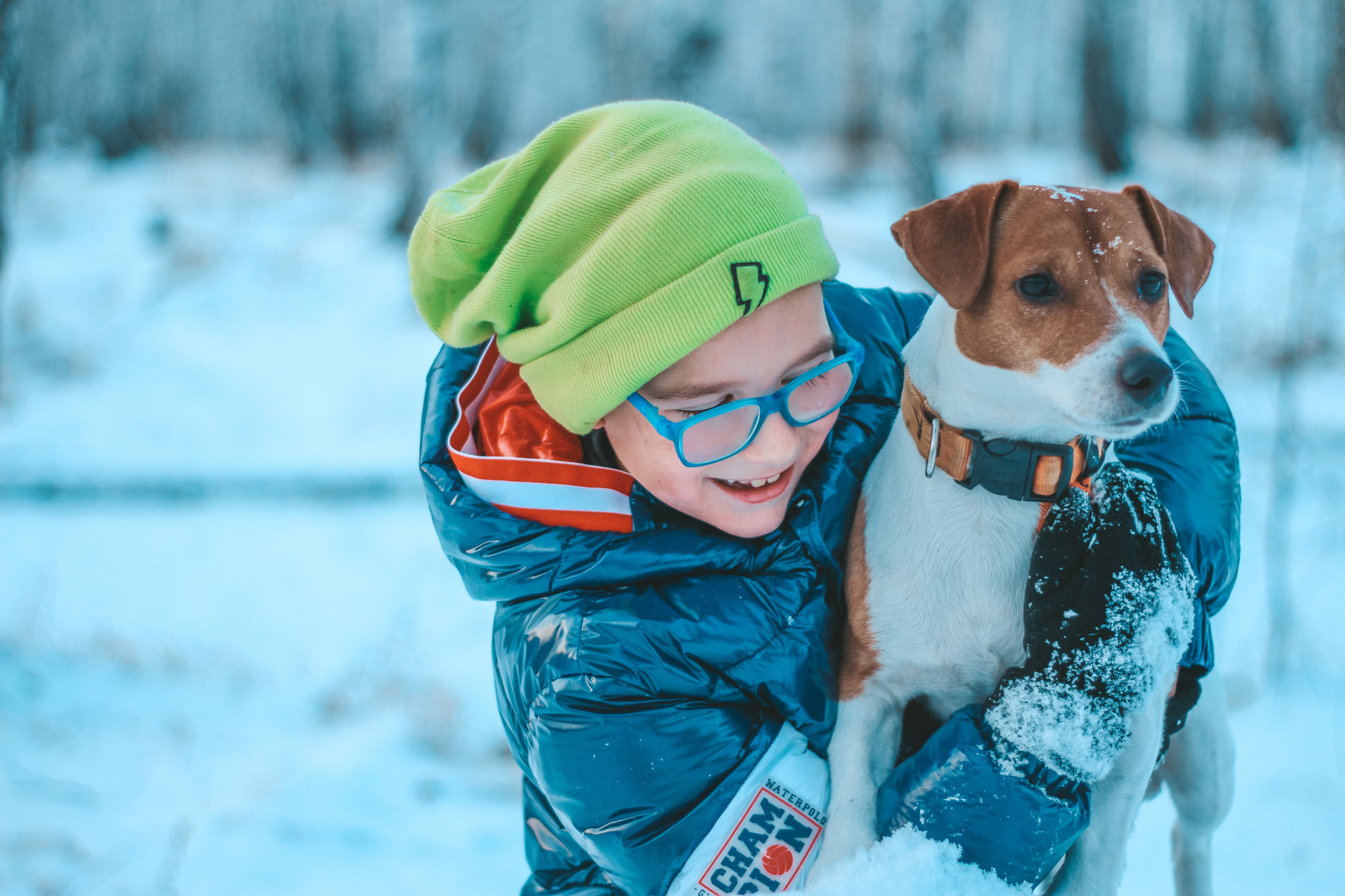 Winter tramps - My, Dog, Snow, The photo, Husky, Jack Russell Terrier, Doberman, Children, Longpost