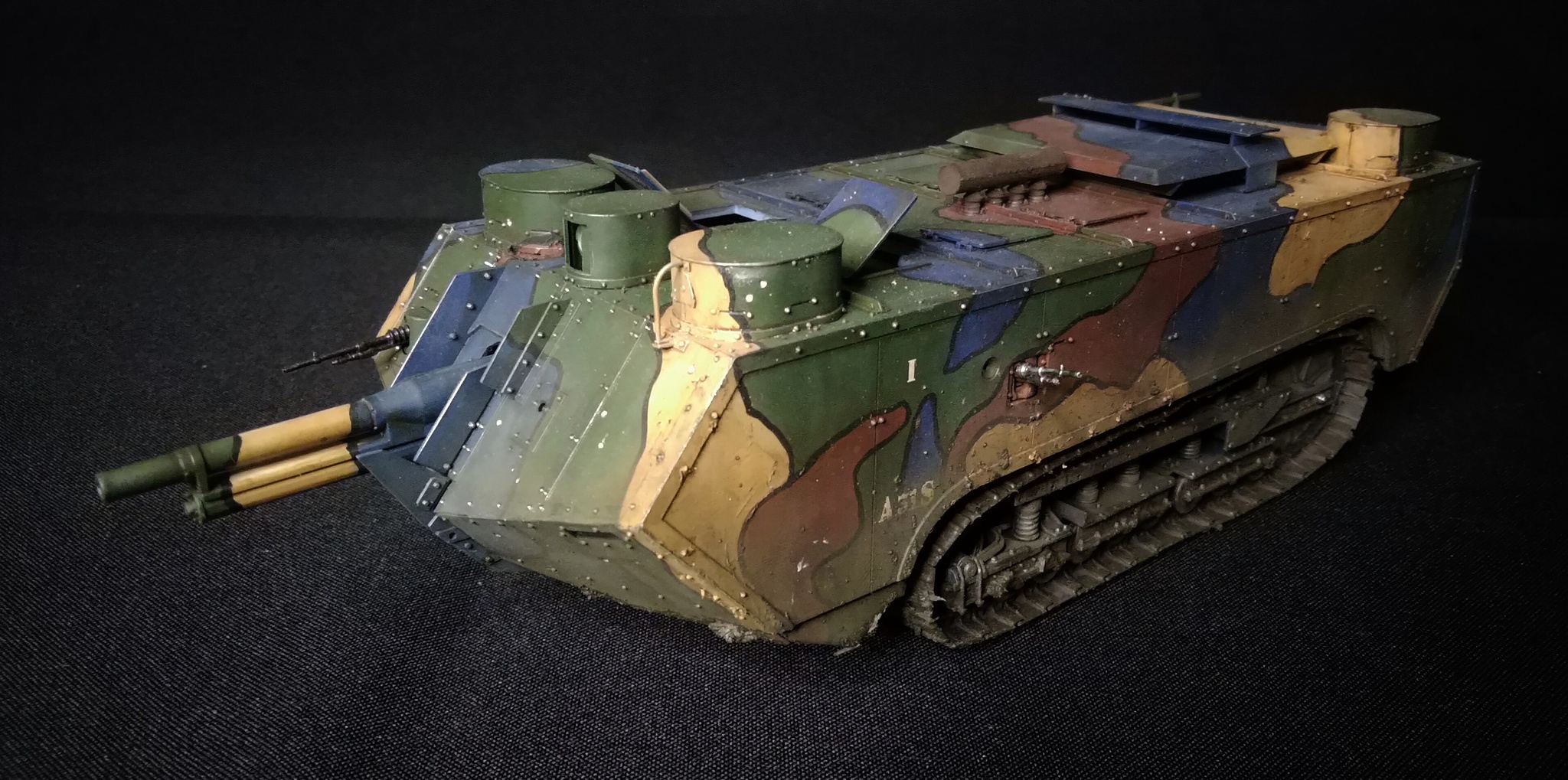 French armored car. Saint Chamond - My, Stand modeling, Diorama, Story, World War I, Tanks, Needlework without process, Technics, Hobby, With your own hands, Longpost