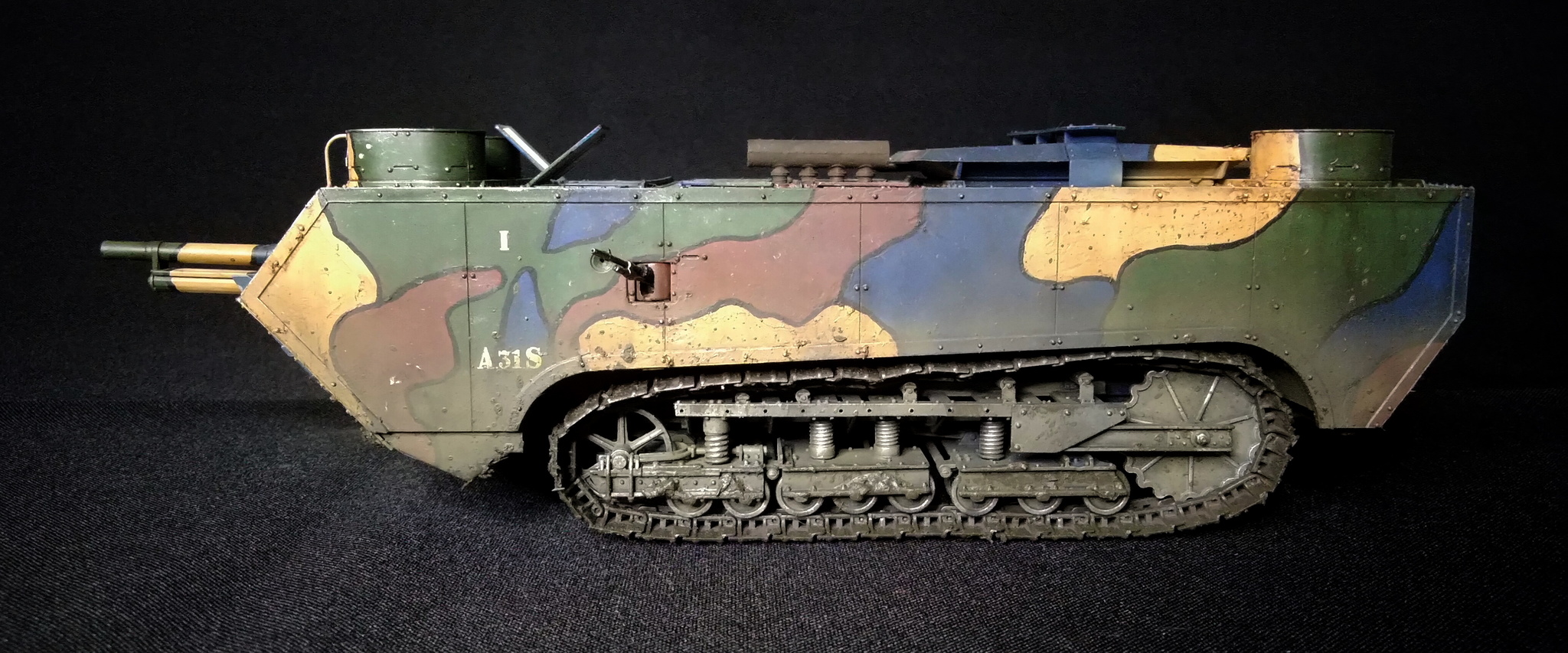 French armored car. Saint Chamond - My, Stand modeling, Diorama, Story, World War I, Tanks, Needlework without process, Technics, Hobby, With your own hands, Longpost