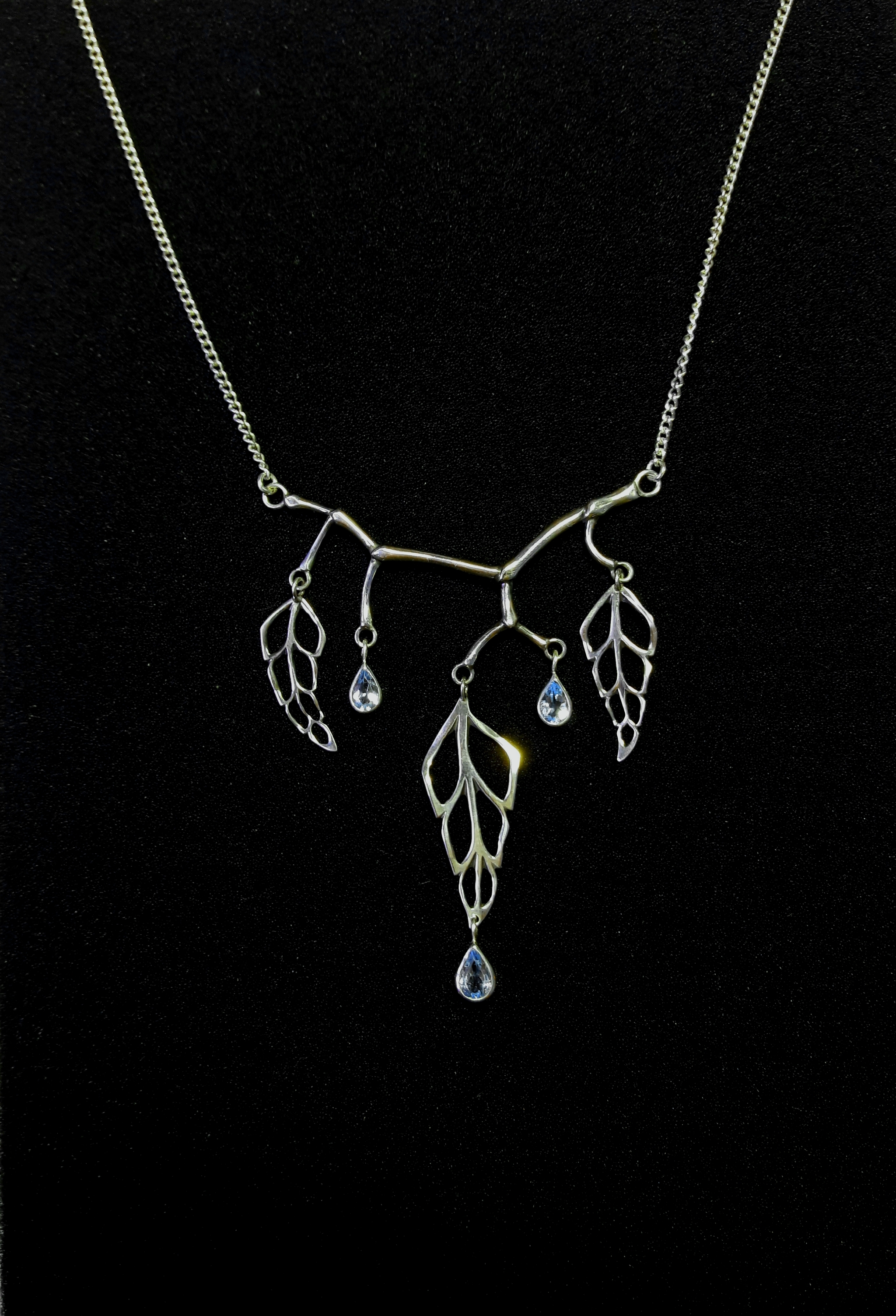 Autumn. It's different for everyone - My, Silver, Suspension, Topaz, Jewelry, With your own hands