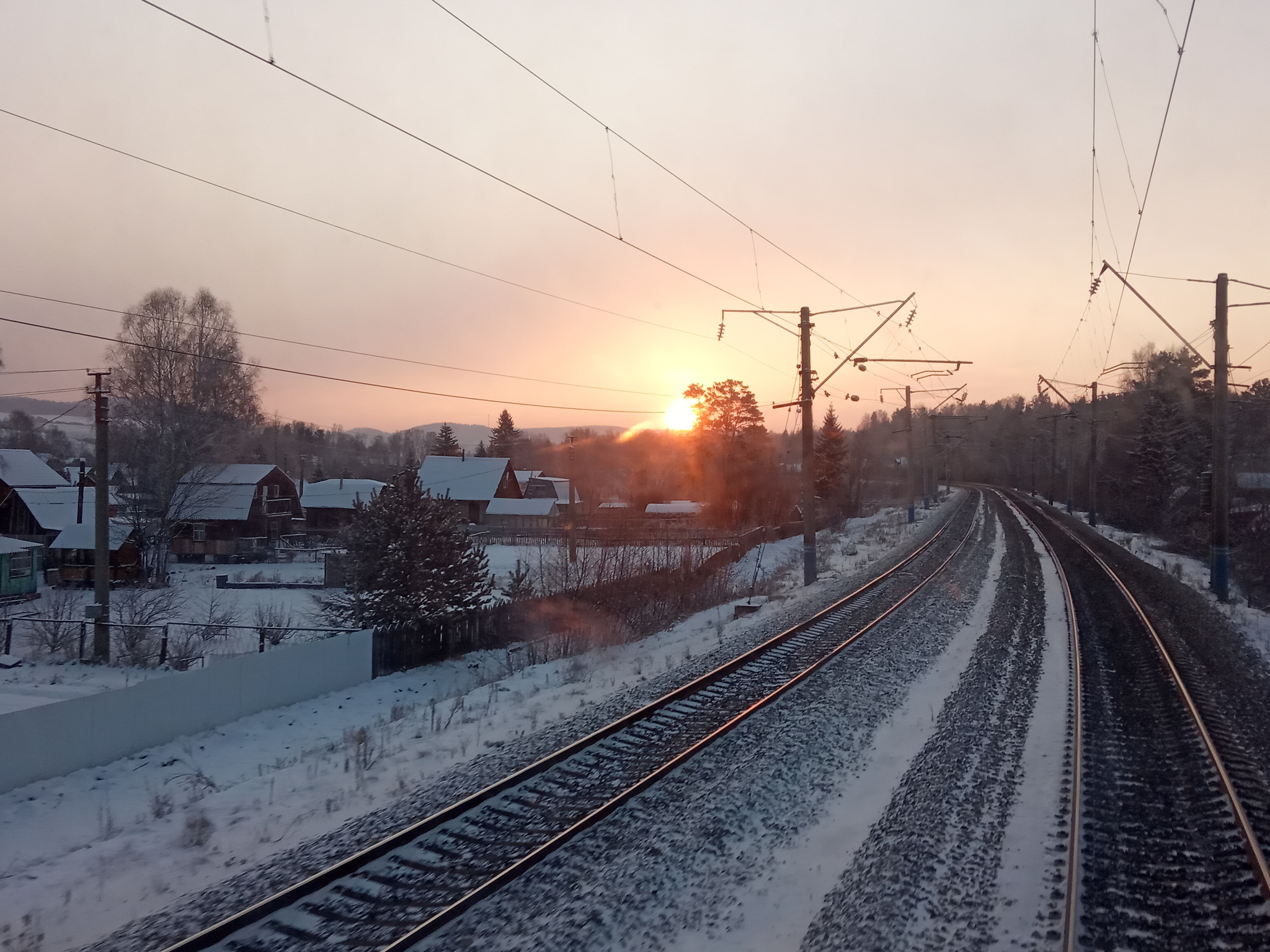 A few views from work, as they say - “On the way” - My, Work, Winter, Railway, beauty, Nature, Longpost