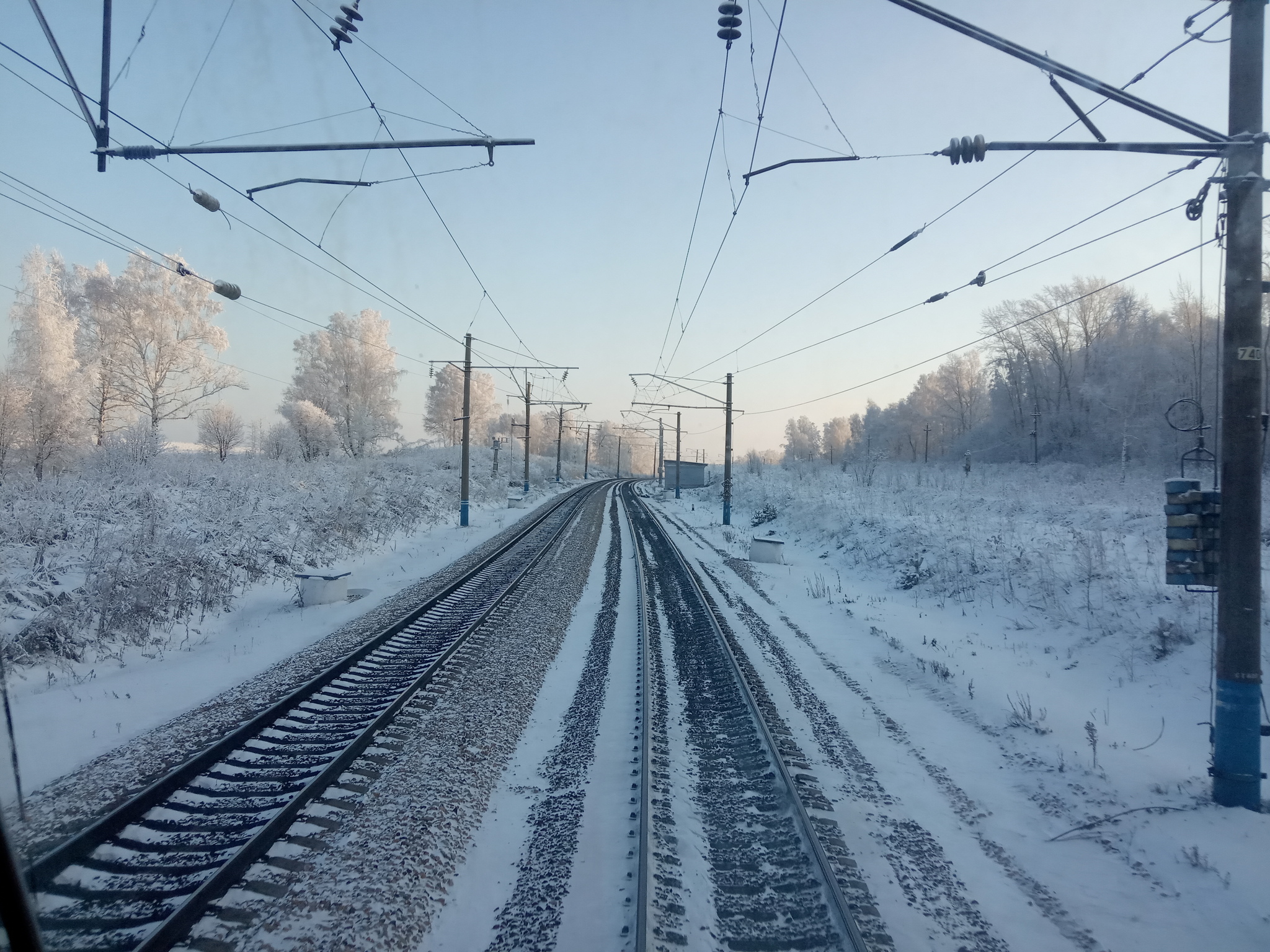 A few views from work, as they say - “On the way” - My, Work, Winter, Railway, beauty, Nature, Longpost