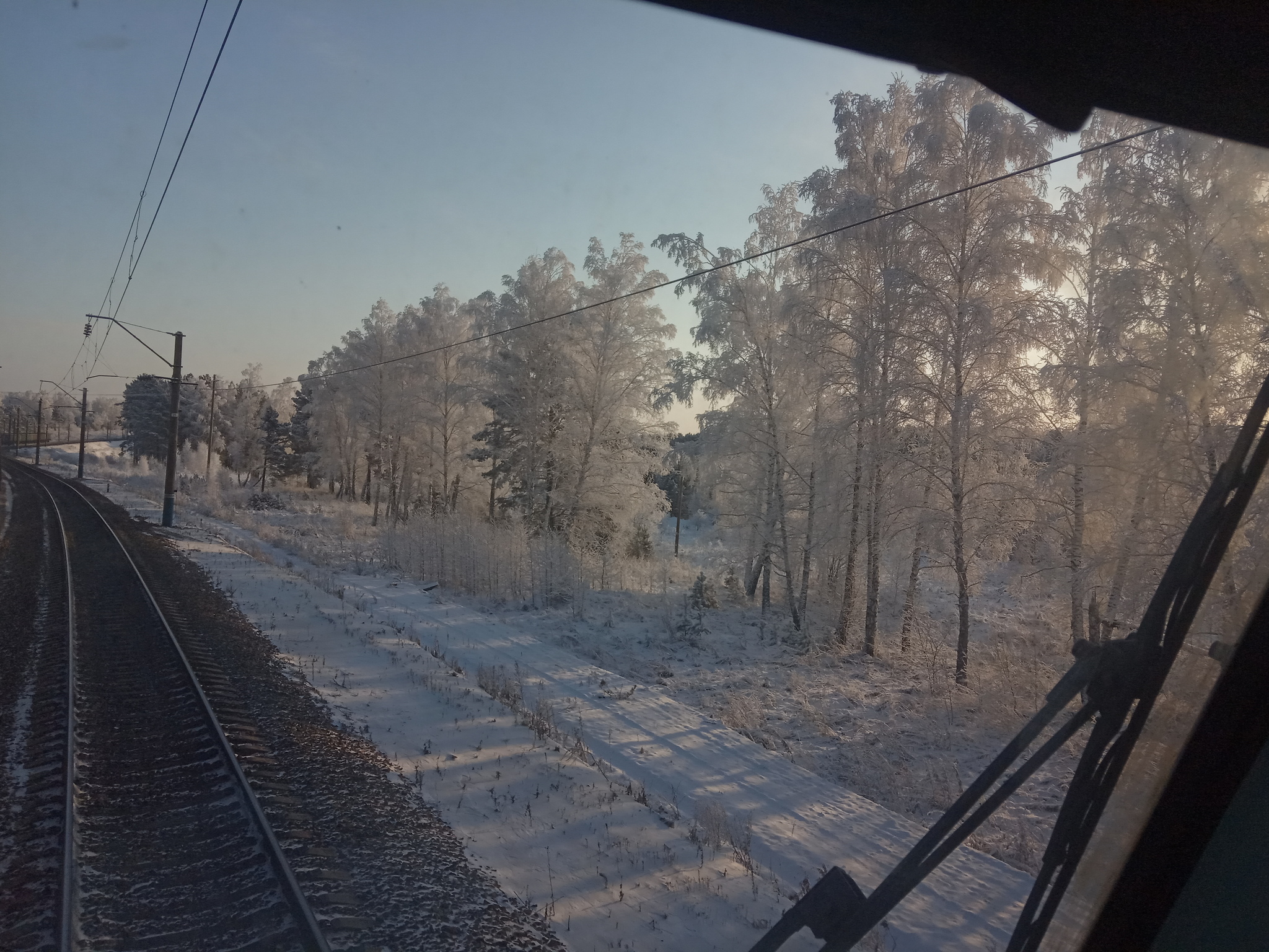 A few views from work, as they say - “On the way” - My, Work, Winter, Railway, beauty, Nature, Longpost