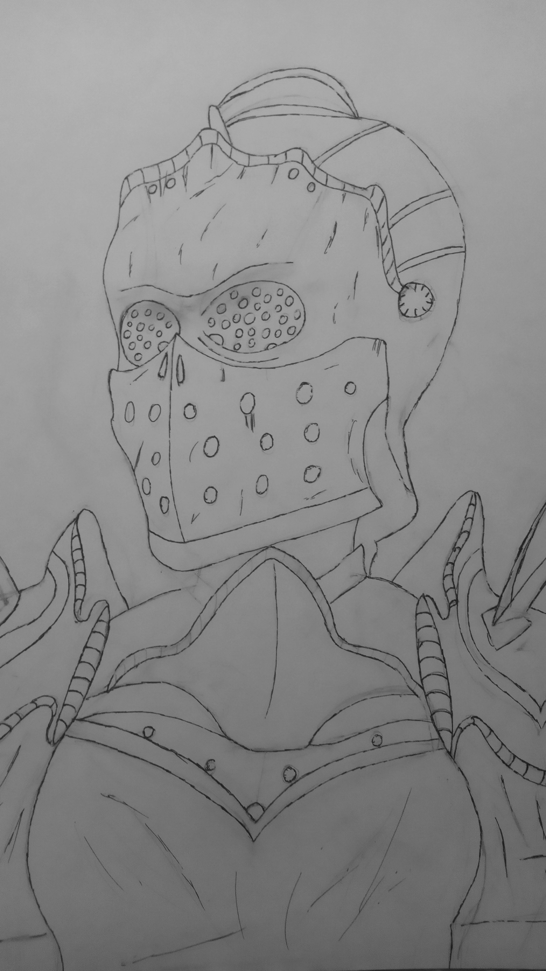 Apollyon - My, For honor, Pen drawing