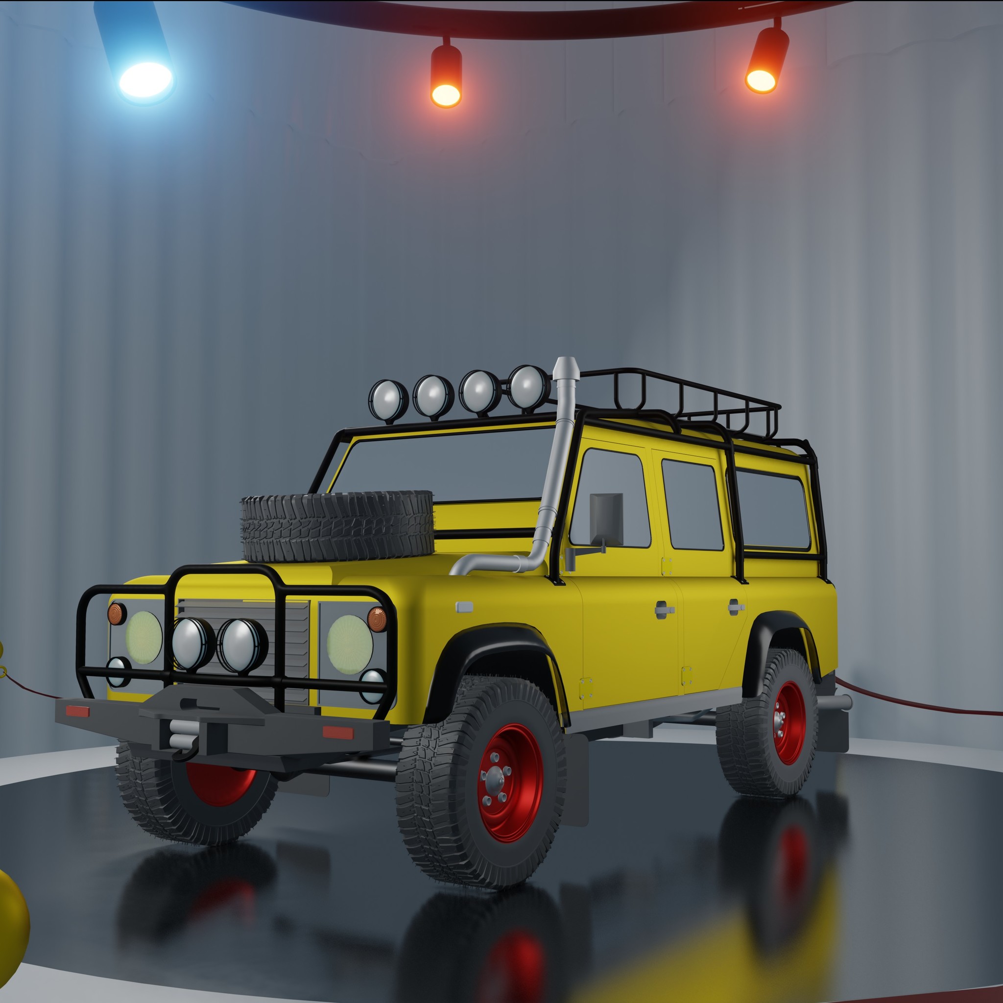 3D-модель Land Rover - Моё, 3D моделирование, Blender, Land Rover, Длиннопост