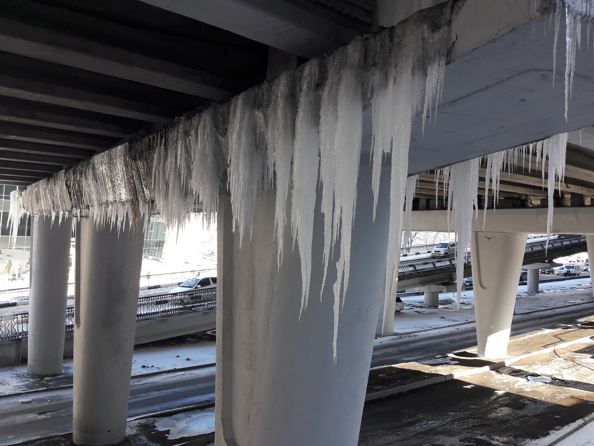 The deadly beauty of glass cities - My, Freezing rain, Vladivostok, Snow, Winter, Long, Icicles, Longpost