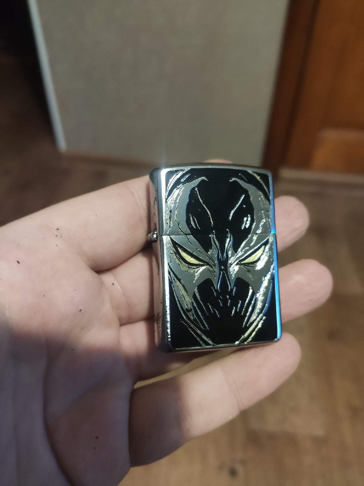 Squeezed from nails) - My, Zippo, Spawn, Paints, Engraving, Video, Longpost