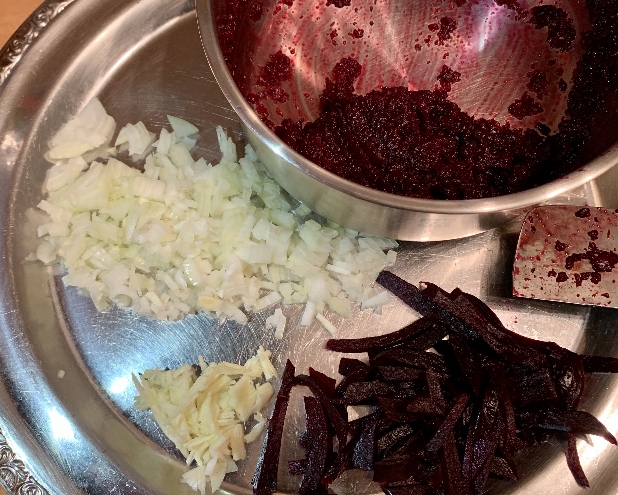 Buckwheat Risotto with beets and Shiitake mushrooms - My, Risotto, Buckwheat, Beet, Recipe, Cooking, Longpost