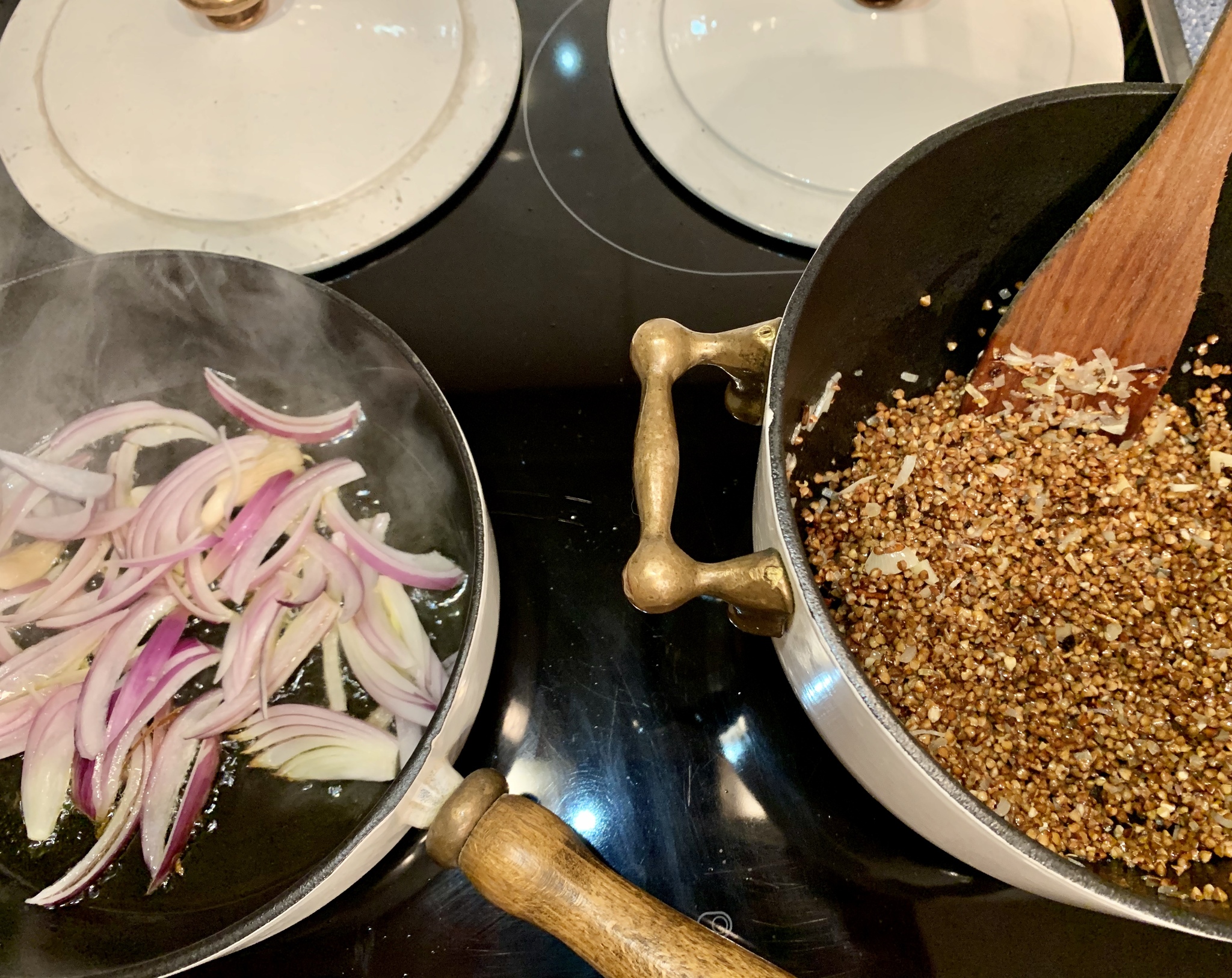 Buckwheat Risotto with beets and Shiitake mushrooms - My, Risotto, Buckwheat, Beet, Recipe, Cooking, Longpost