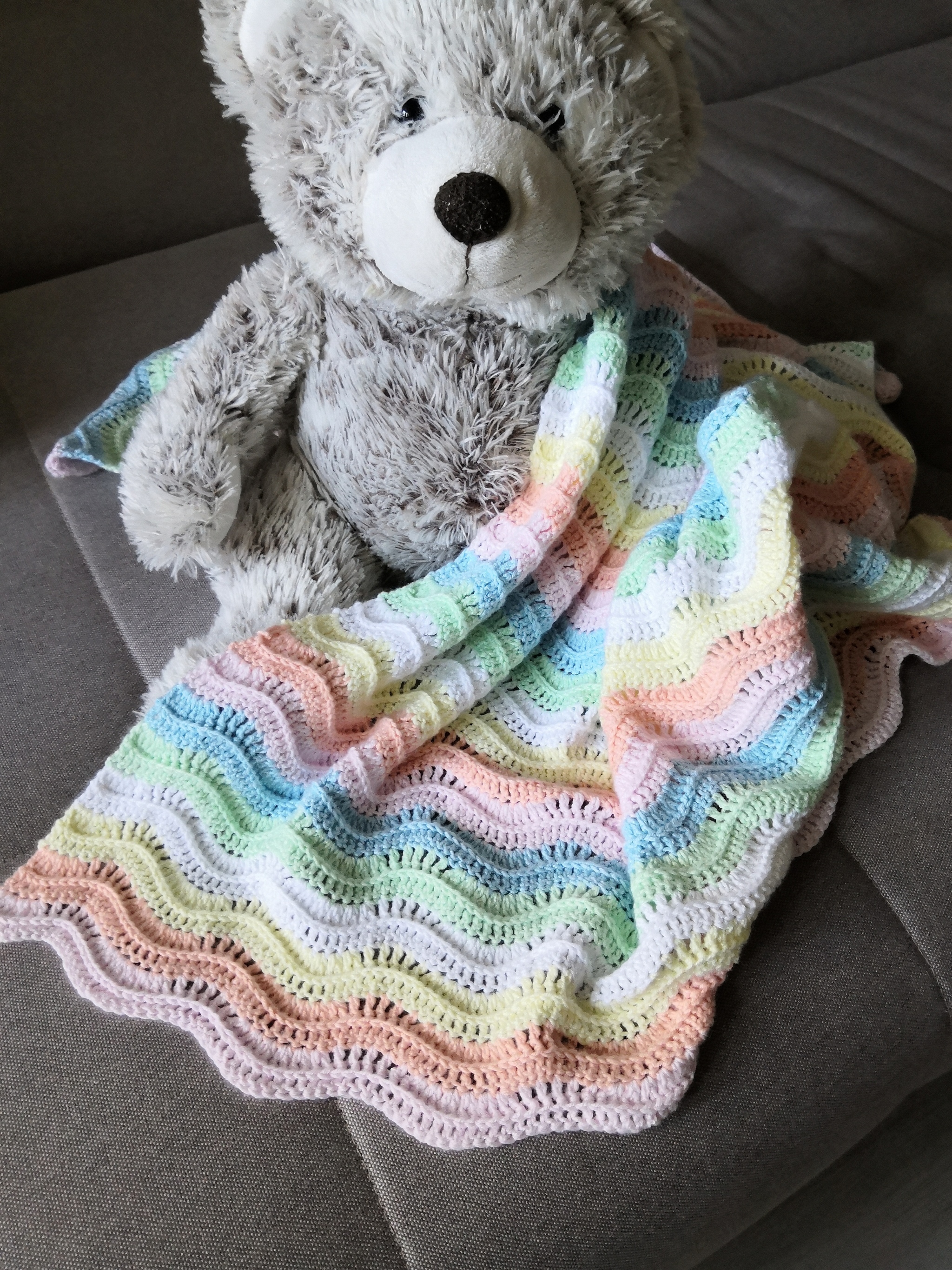 Children's blanket - My, Knitting, Crochet, Needlework without process, Longpost