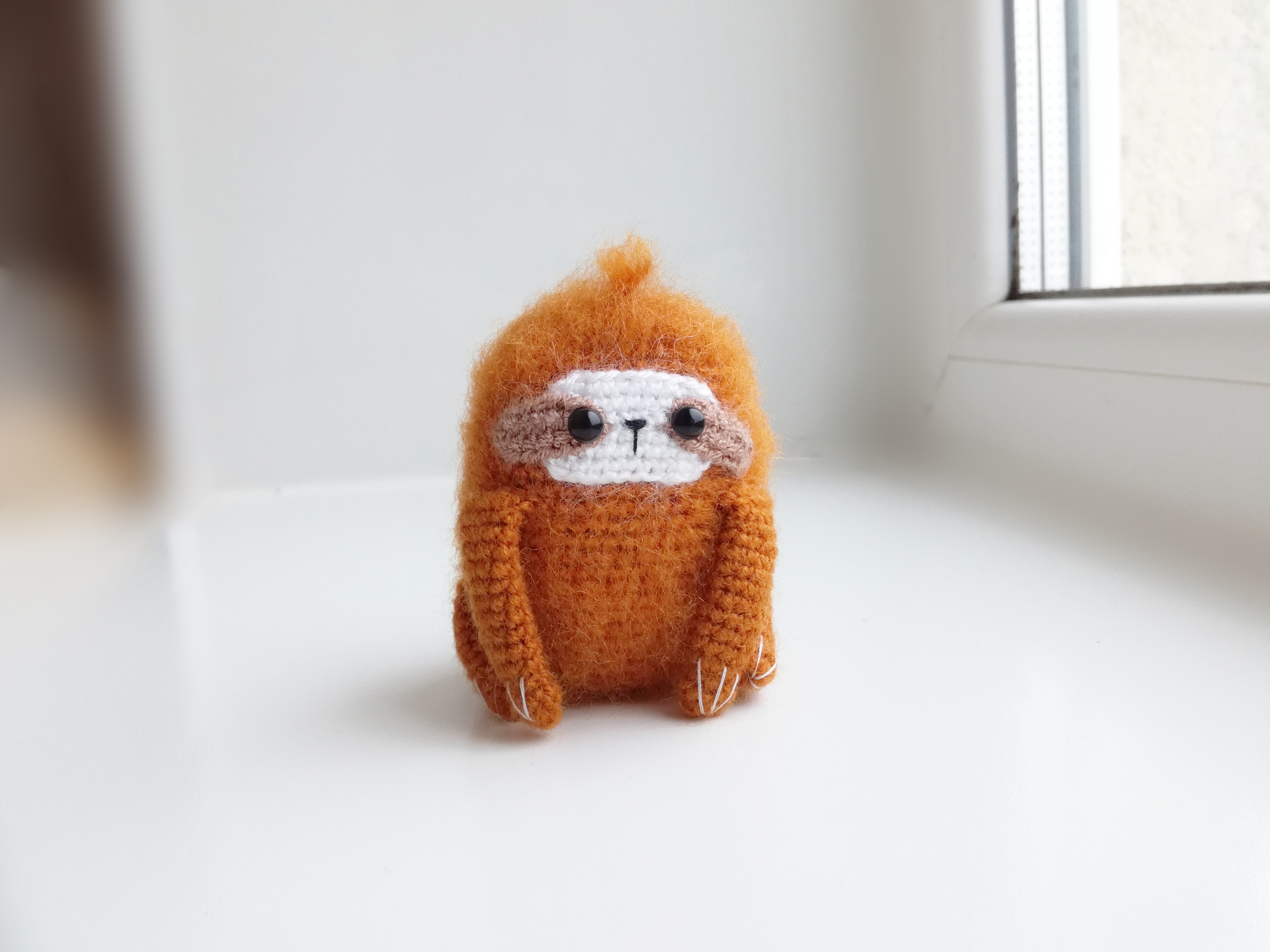 Sloths - My, Knitting, Knitted toys, Needlework without process, Needlework, With your own hands, cat, Sloth, Longpost, Milota