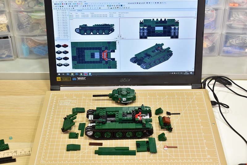 T-34/76 1943 from LEGO with stamped UZTM turret - My, Tanks, T-34, World of tanks, Lego, Longpost