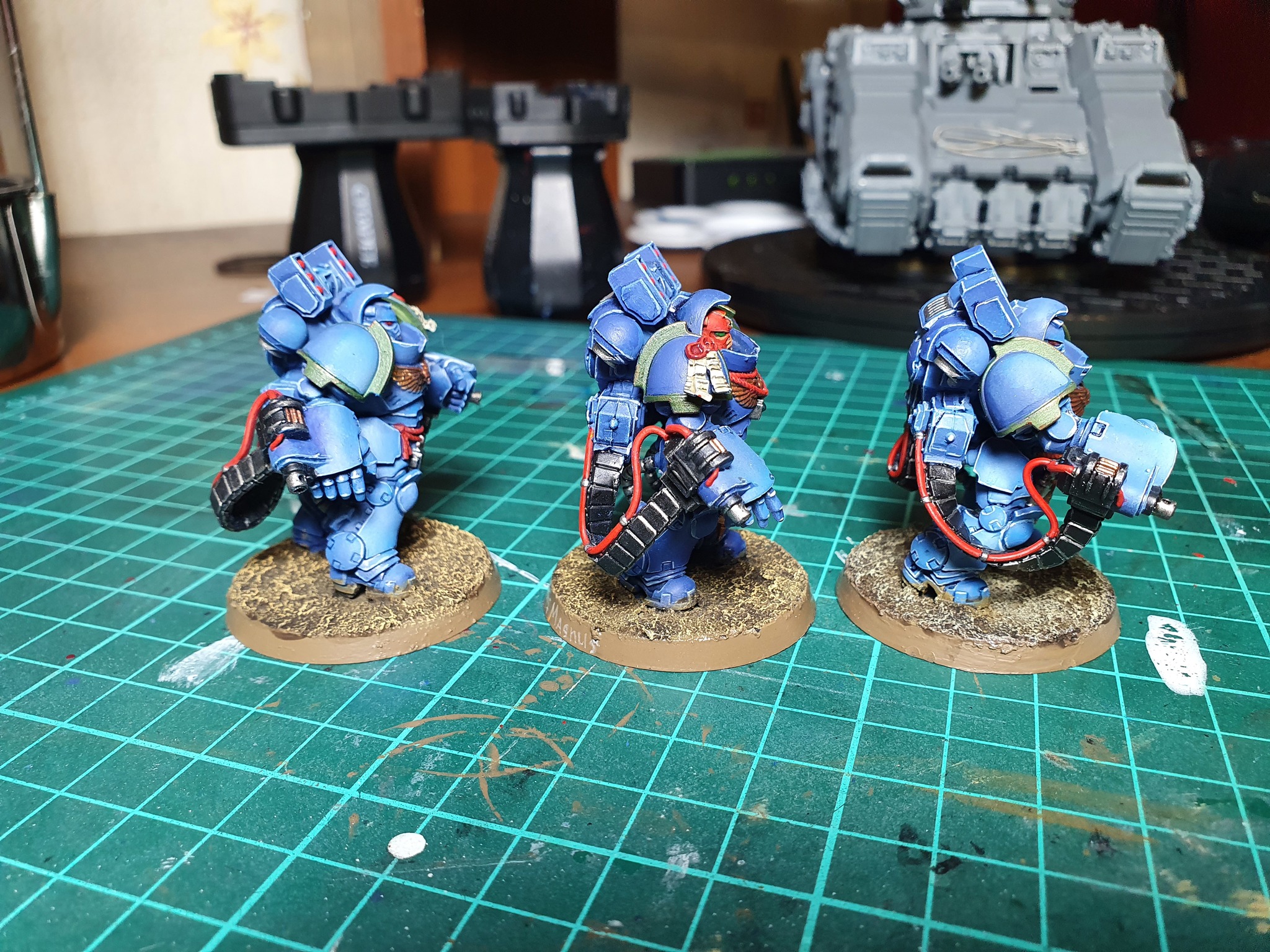 It will be easy, they said... - My, Warhammer 40k, Painting miniatures, Ultramarines, Primaris space marines, Imperium, Longpost