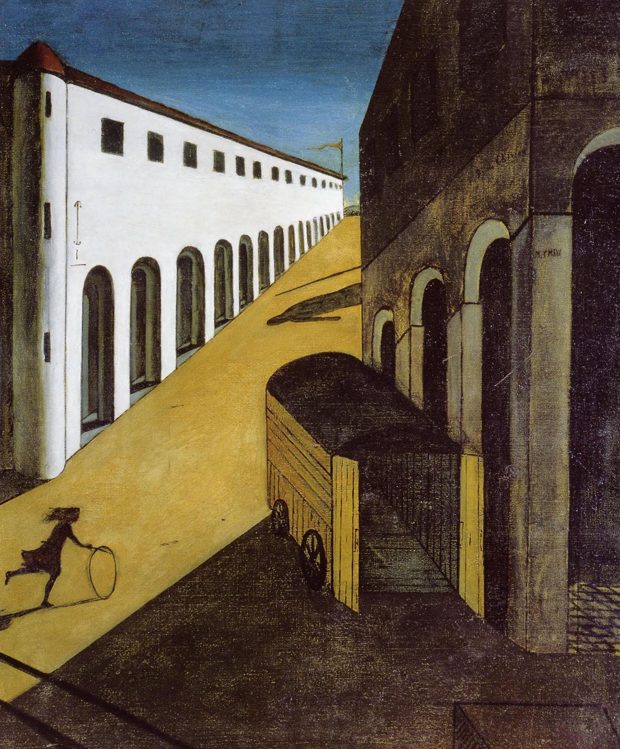 The Mysterious Melancholy of George de Chirico - My, Painting, Painting, Art, Artist, Masterpiece, Melancholy, The street, Тайны, Longpost