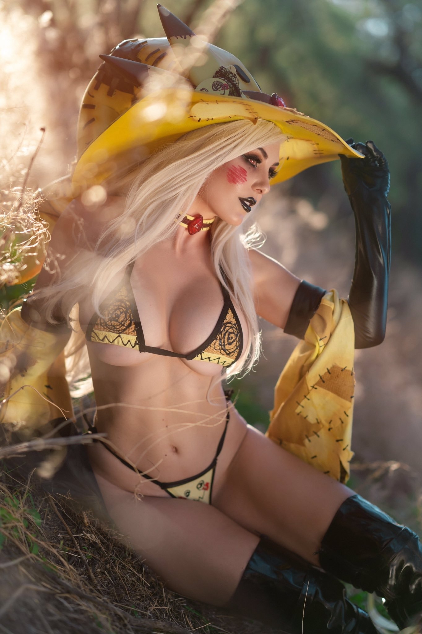 Мимикью от Джессики Нигри - NSFW, Jessica Nigri, Mimikyu, Покемоны, Косплей, Эротика, Рисованная эротика, Сиськи, Длиннопост