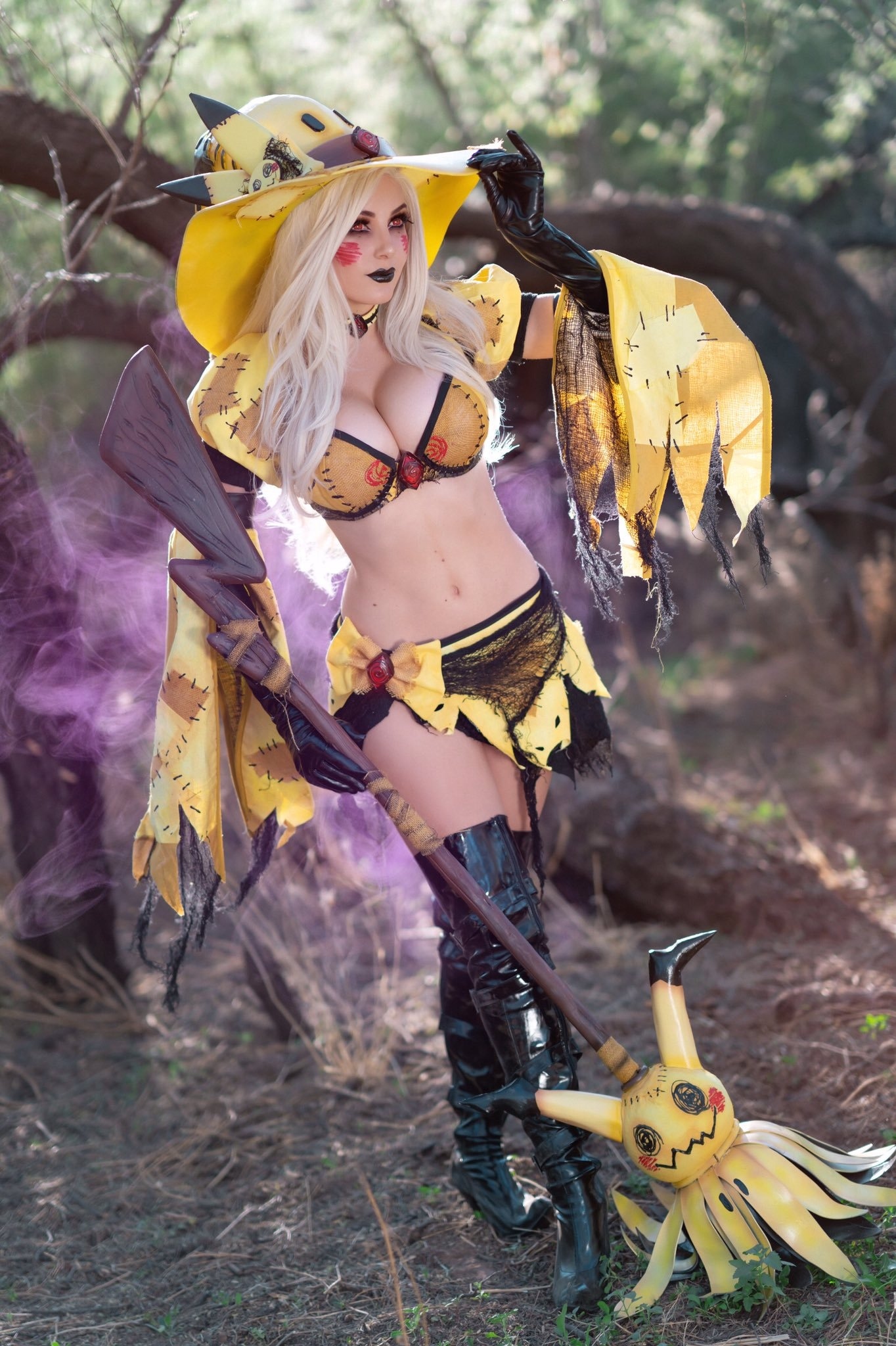 Мимикью от Джессики Нигри - NSFW, Jessica Nigri, Mimikyu, Покемоны, Косплей, Эротика, Рисованная эротика, Сиськи, Длиннопост