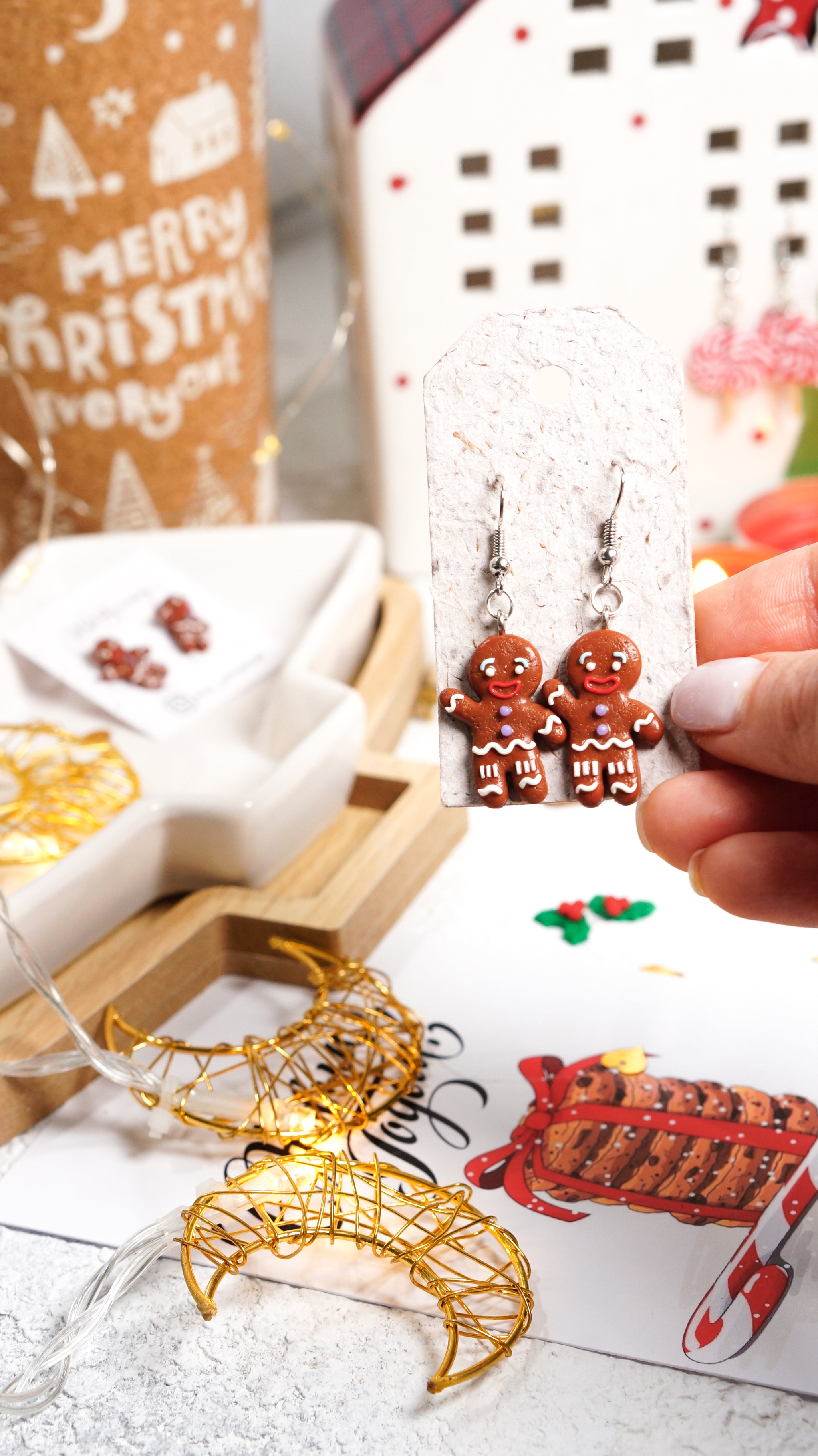 Earrings for the New Year's mood! - My, Needlework, Earrings, Kawajny, PHOTOSESSION, Longpost, Needlework without process