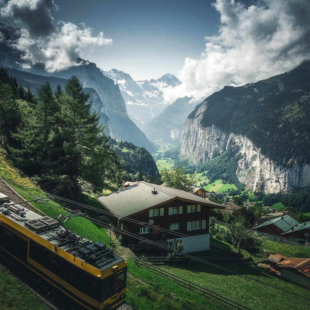 Ski resort in summer - Alps, Bern, Switzerland