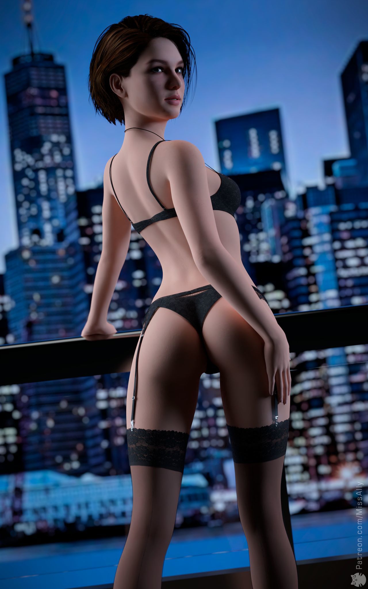 Ada & Claire & Jill - NSFW, Art, 3D, Resident evil, Resident Evil 2: Remake, Ada wong, Claire redfield, Jill valentine, Girls, Erotic, Game art, Underwear, Stockings, Boobs, Booty, Swimsuit, Bondage, Gag, Latex, Lesbian, Missally, Longpost